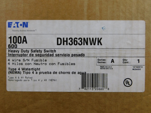 Eaton DH363NWK Heavy Duty Safety Switches