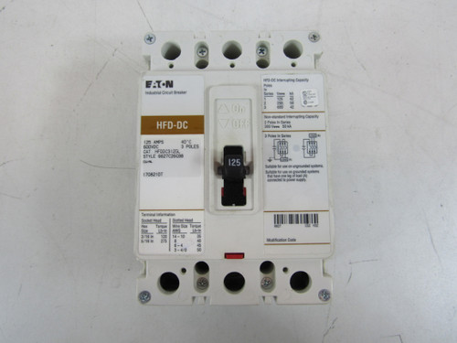 Eaton HFDDC3125L Molded Case Breakers (MCCBs)