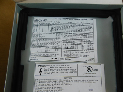 Eaton DH262UDK Safety Switches