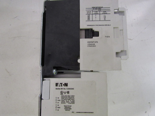 Eaton AN16YED39-T17 Non-Combination Starter Open 3P 27A 120V 50/60Hz 7.5HP 1NO