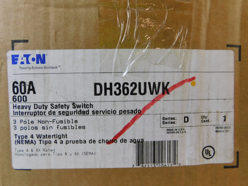 Eaton DH362UWK Heavy Duty Safety Switches
