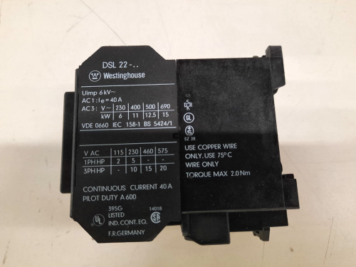 Westinghouse DSL-22-10A Other Contactors