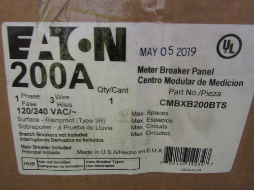 Eaton CMBXB200BTS Meter Sockets