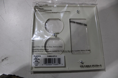 Eaton PJ826LA-SP-L2 Wallplates and Switch Accessories