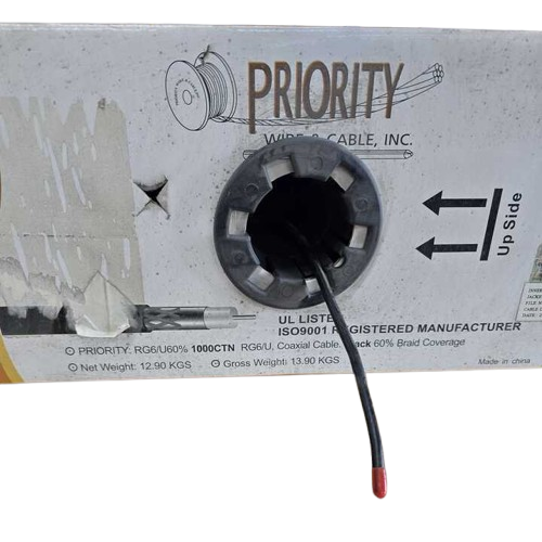 Priority Wire RG6/U601000CTN Audio/Video/Data Cable