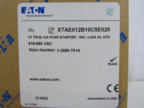 Eaton XTAE012B10C5E020 Non-Reversing Starters