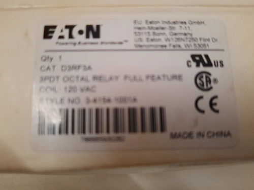 Eaton D3RF3A Relays