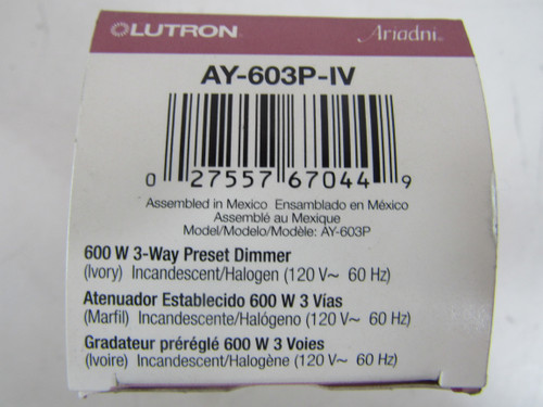 Lutron AY-603P-IV Light and Dimmer Switches