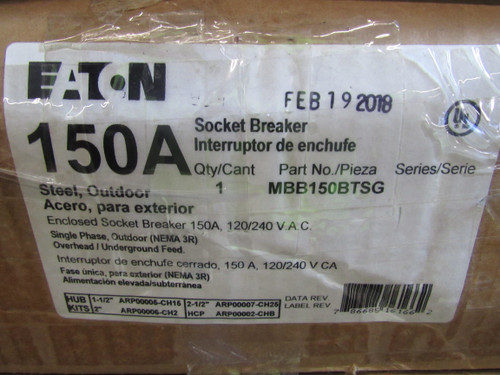 Eaton MBB150BTSG Meter Sockets