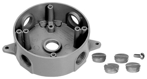 Crouse-Hinds TP7148 Weatherproof Round Outlet Box Crouse-Hinds TP7148 Weatherproof Round Outlet Box