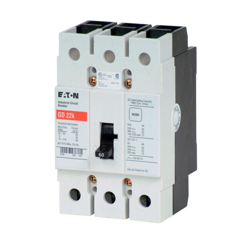 Eaton GD3060T5 Molded Case Breakers (MCCBs) (Damaged, For Parts or Repair) Eaton GD3060T5 Molded Case Breakers (MCCBs) (Damaged, For Parts or Repair)