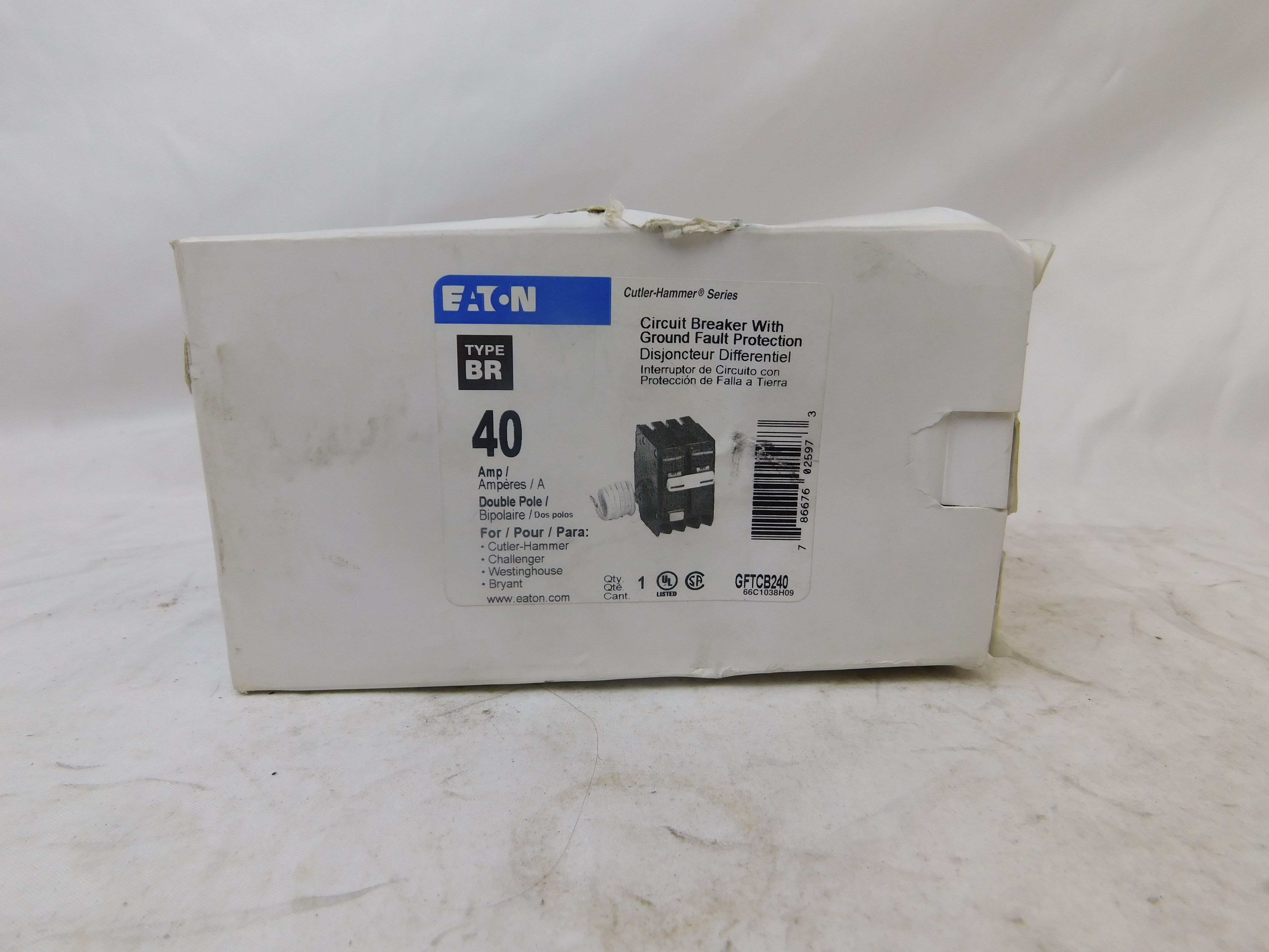 Eaton GFTCB240 Ground Fault Circuit Breaker
