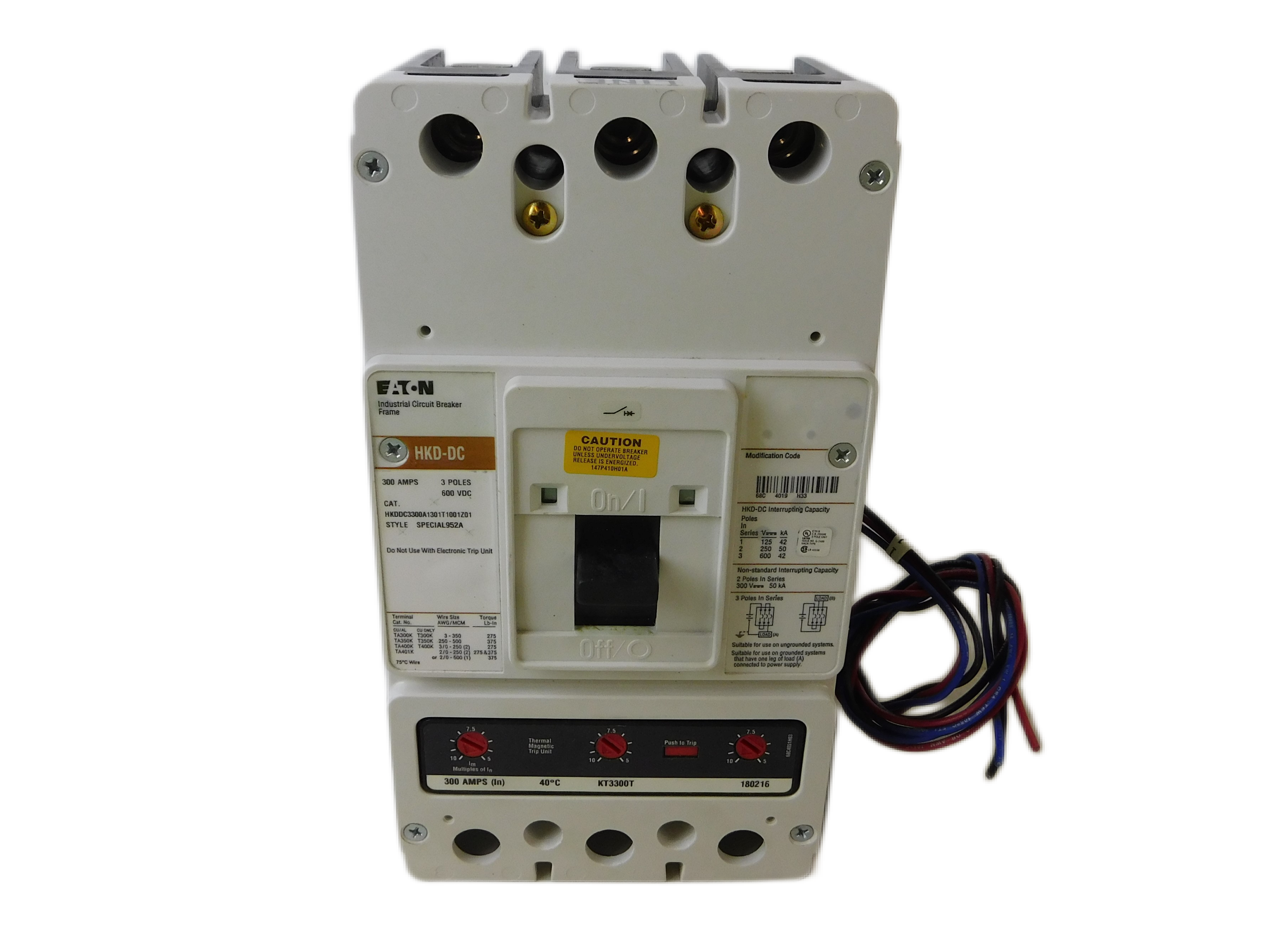 Eaton HKDDC3300A1301T1001Z01 Molded Case Breakers MCCBs (Repackaged)