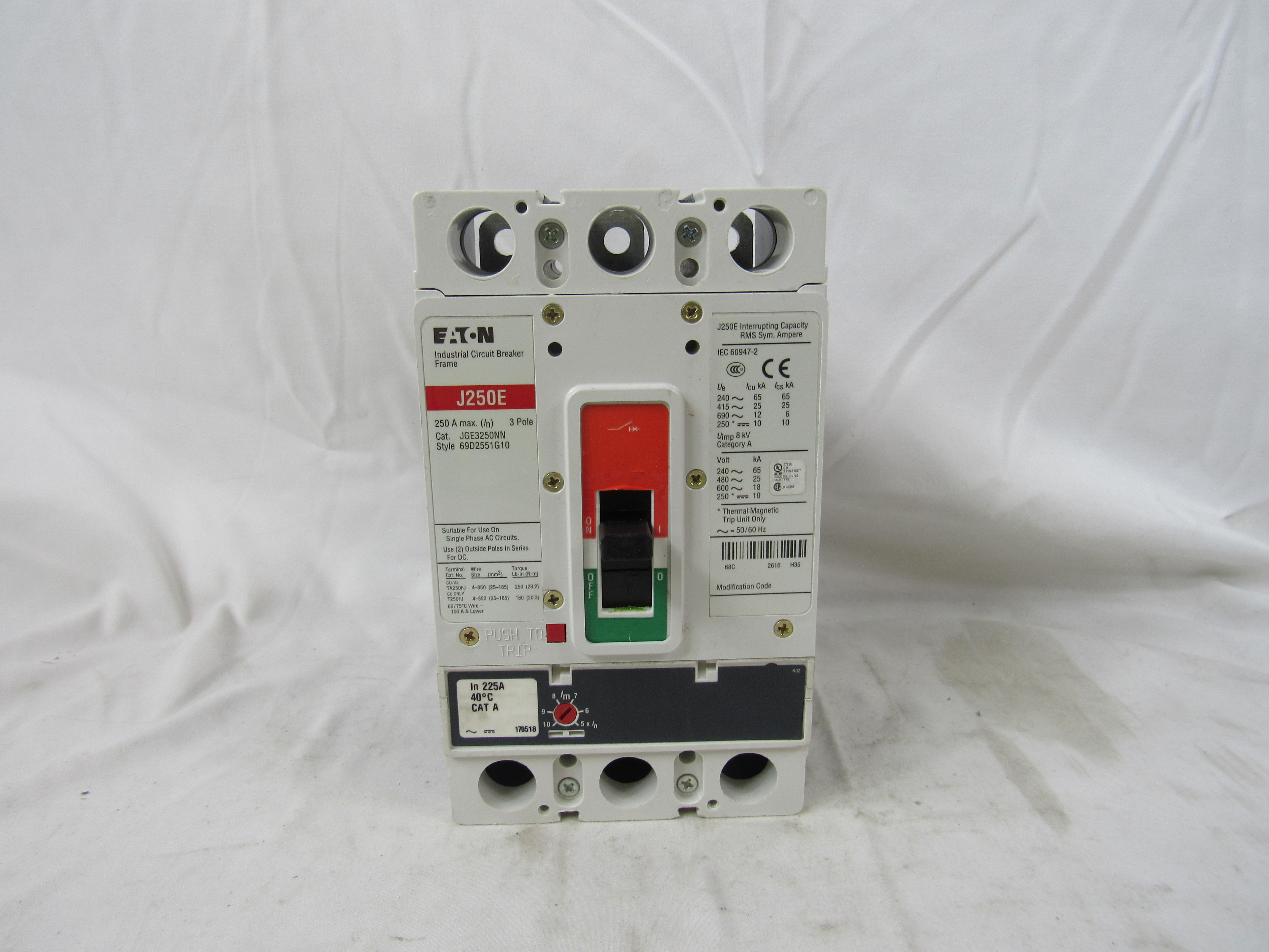 Eaton JGE325032G Molded Case Breakers MCCBs (Used)