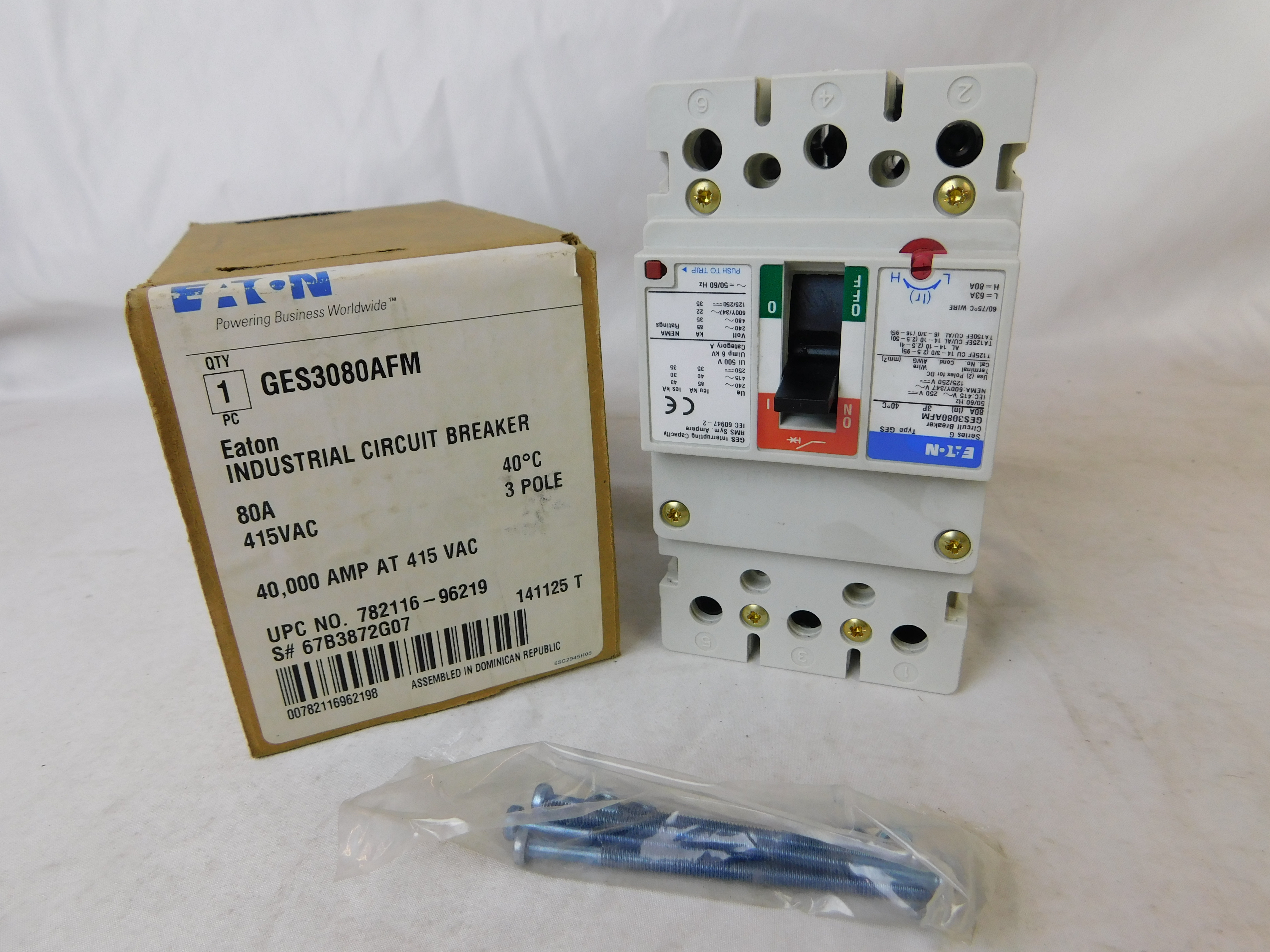 Eaton GES3080AFM Molded Case Breakers MCCBs