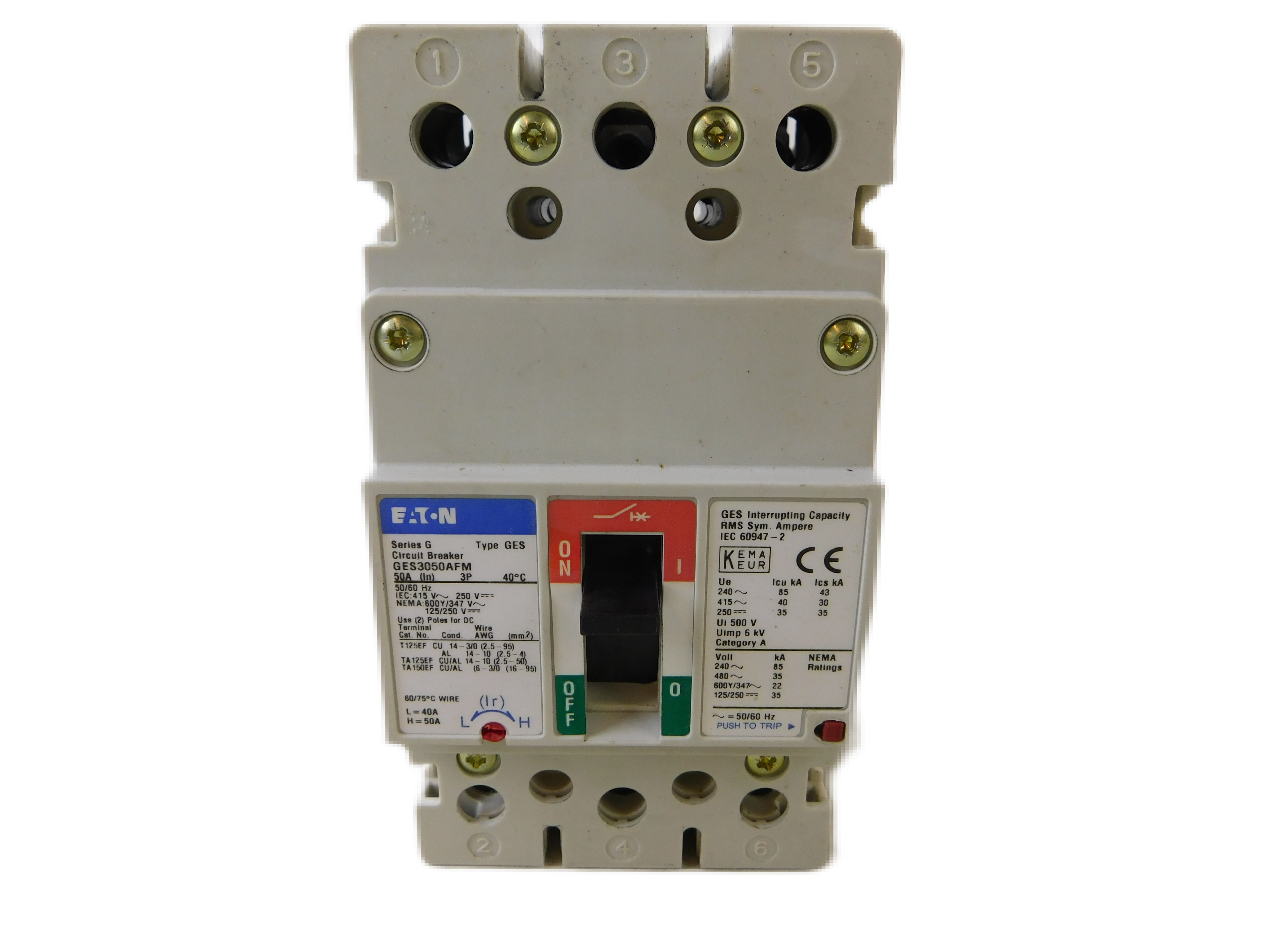 Eaton GES3050AFM Molded Case Breakers MCCBs