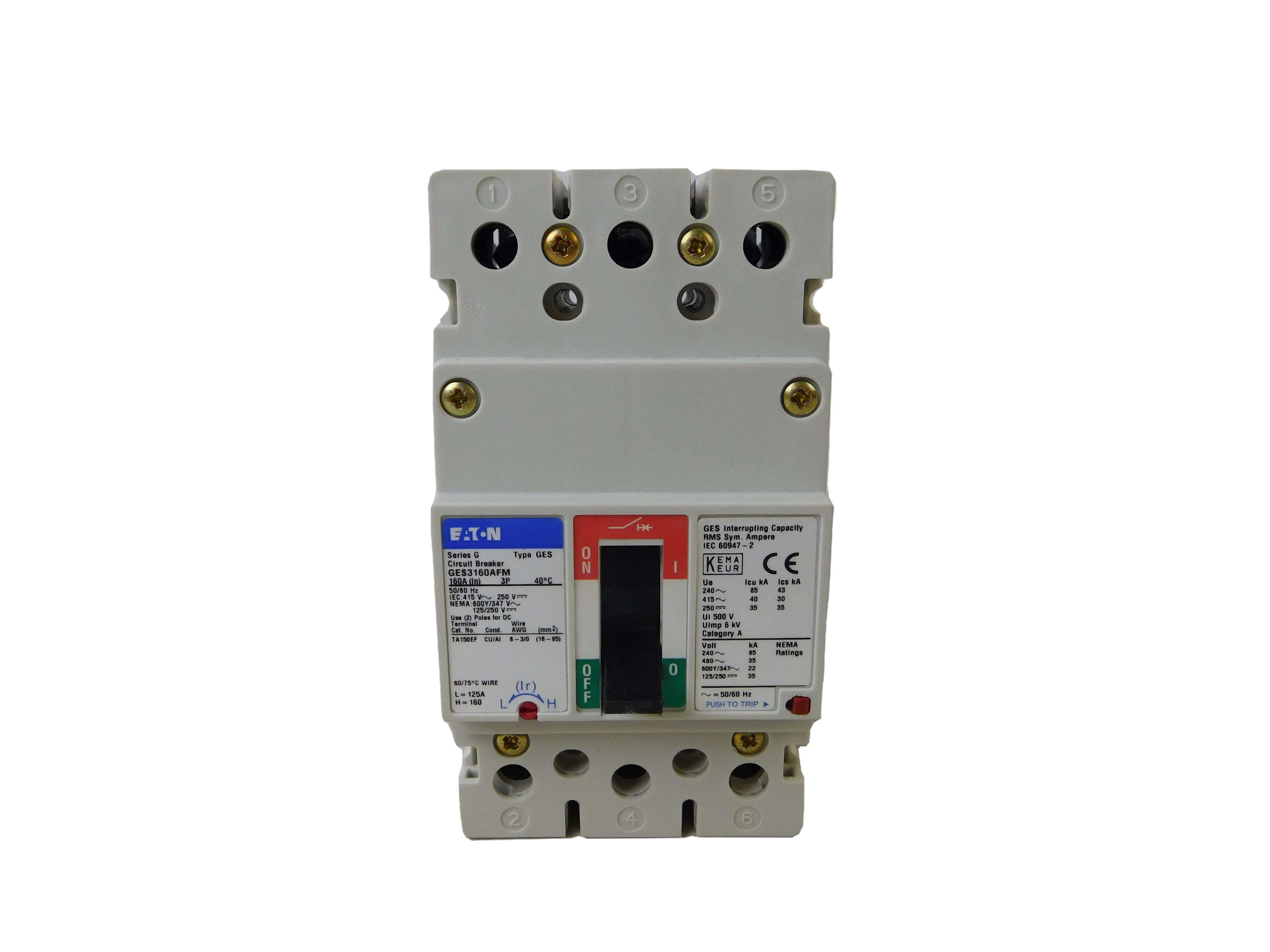 Eaton GES3160AFM Molded Case Breakers MCCBs