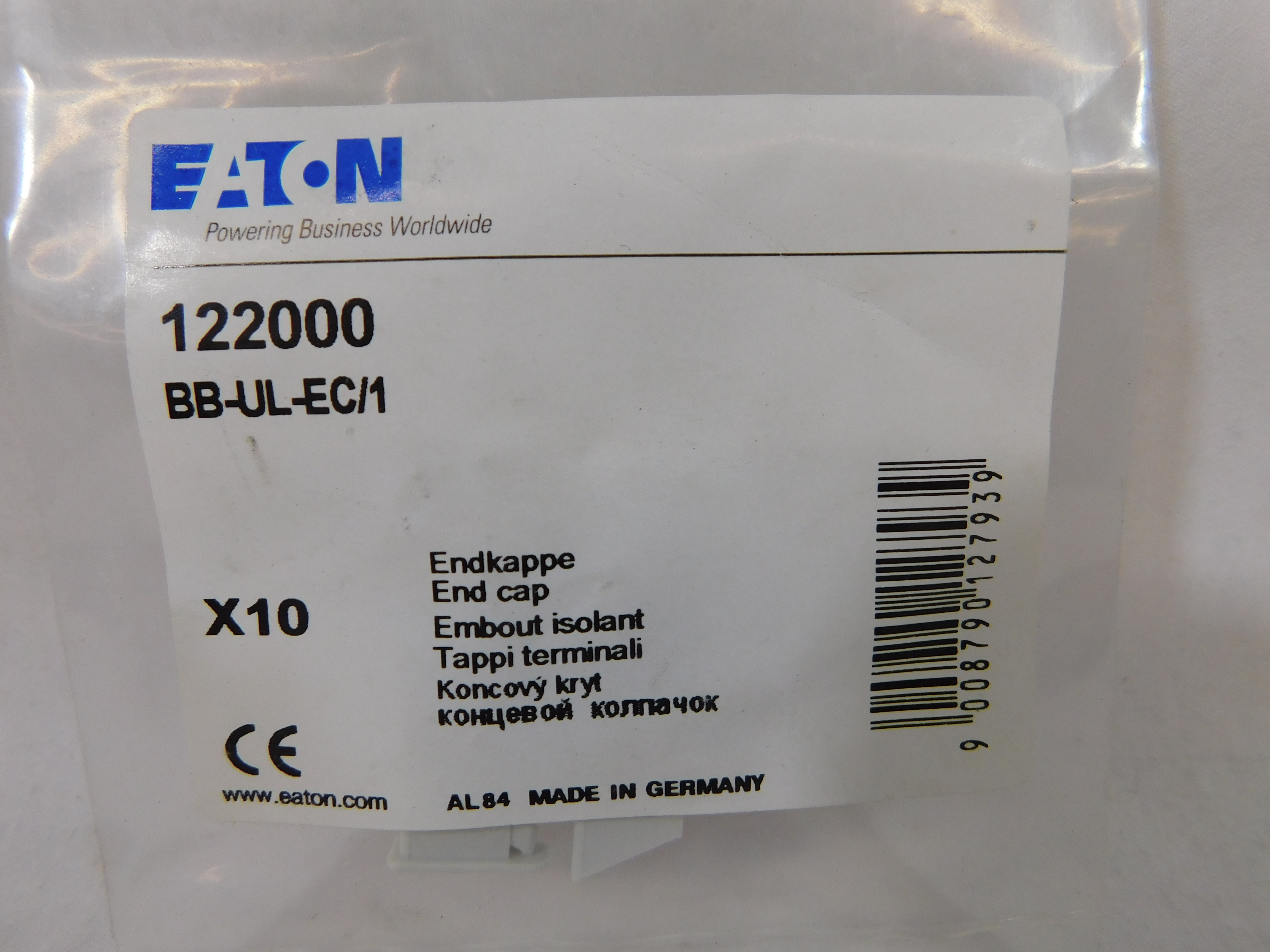 Eaton BB-UL-EC/1 Circuit Breaker Busbar End Cap