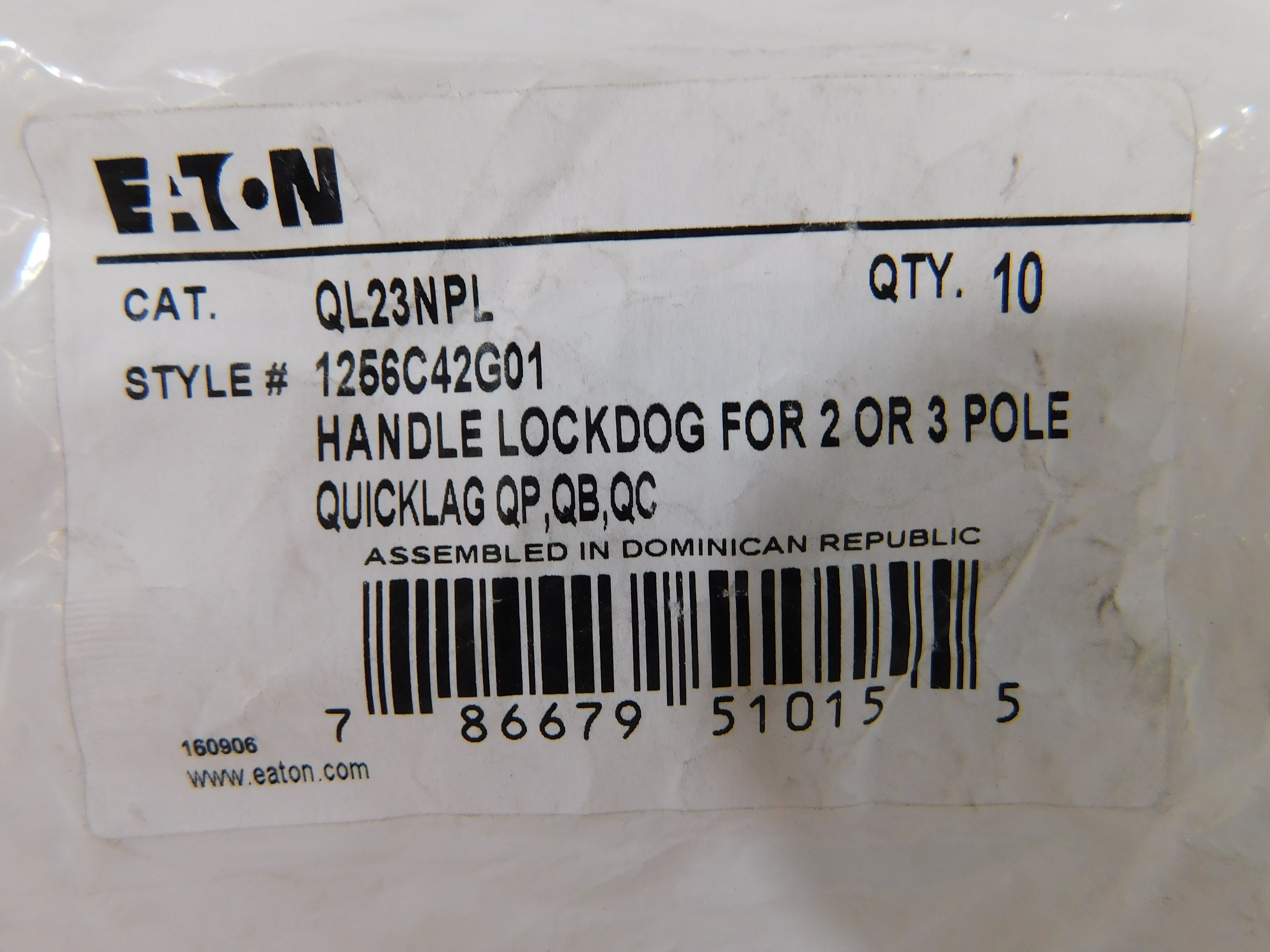 Eaton QL23NPL Circuit Breaker Handle Lock