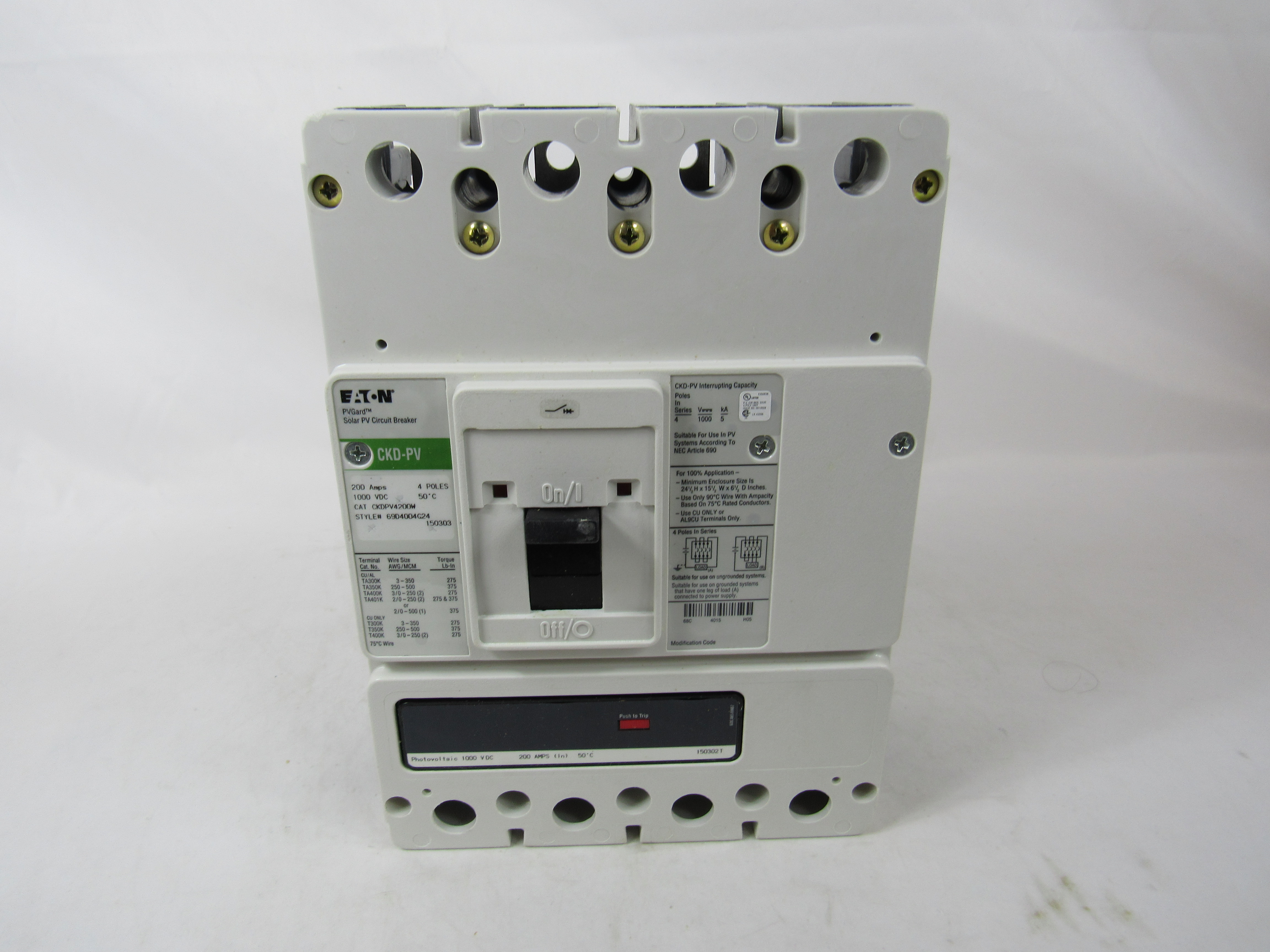 Eaton CKDPV4200W Molded Case Breakers MCCBs