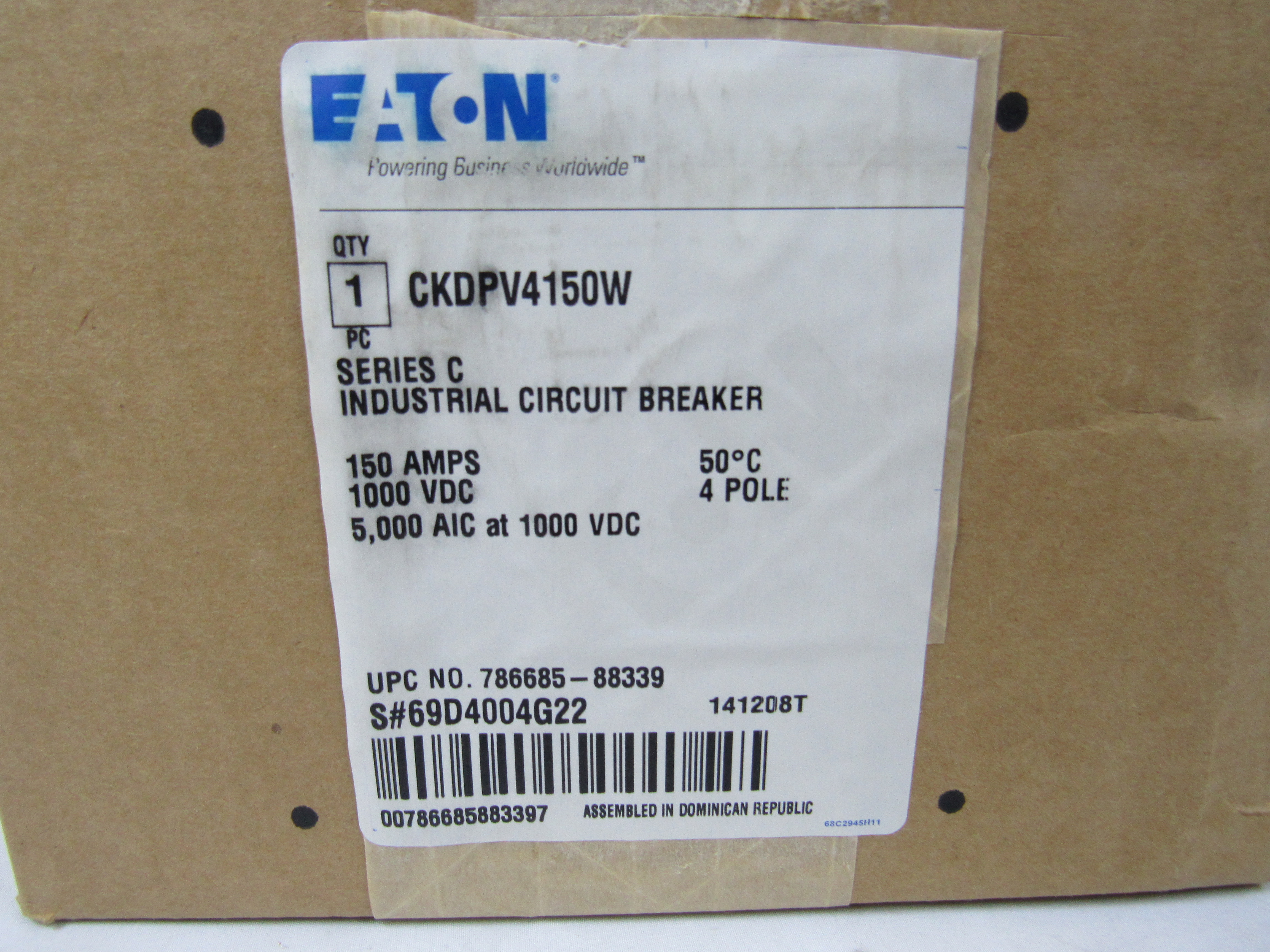 Eaton CKDPV4150W Molded Case Breakers (MCCBs)