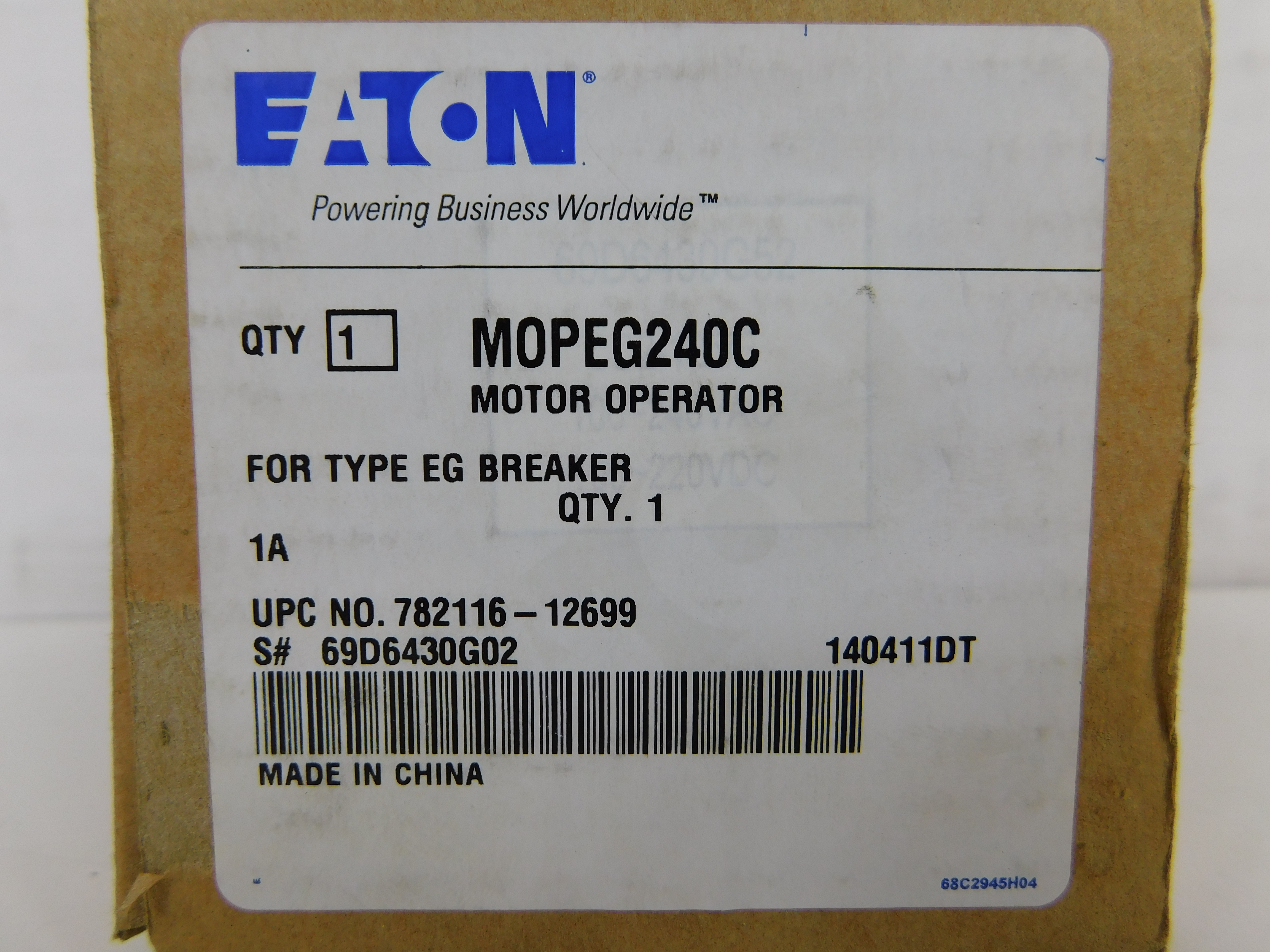 Eaton MOPEG240C Circuit Breaker Accessories