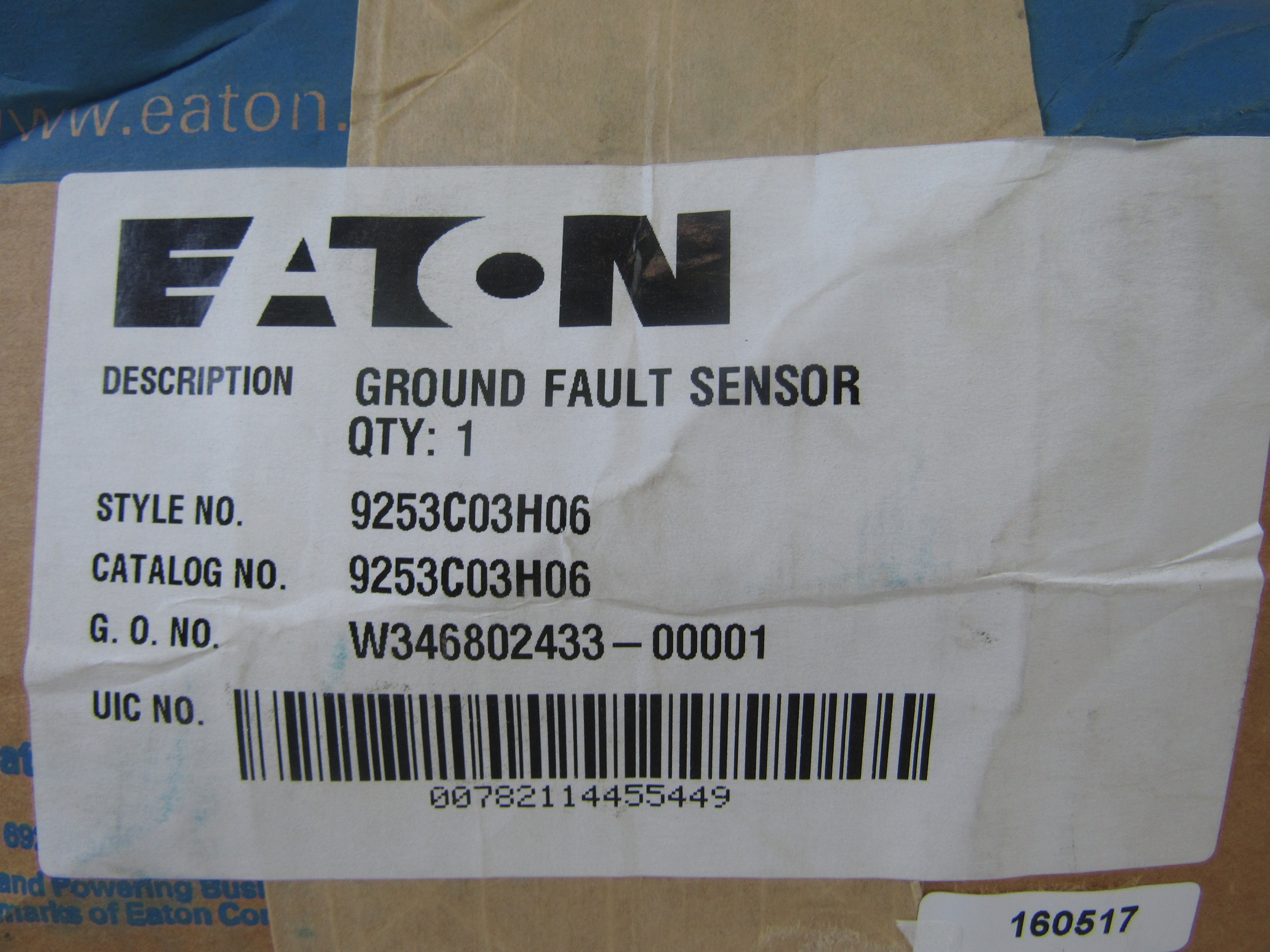 Eaton 9253C03H06 Circuit Breaker Accessories
