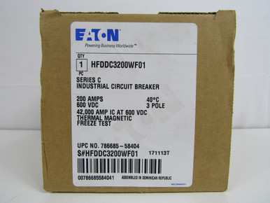 Eaton HFDDC3200WF01 Molded Case Breakers MCCBs