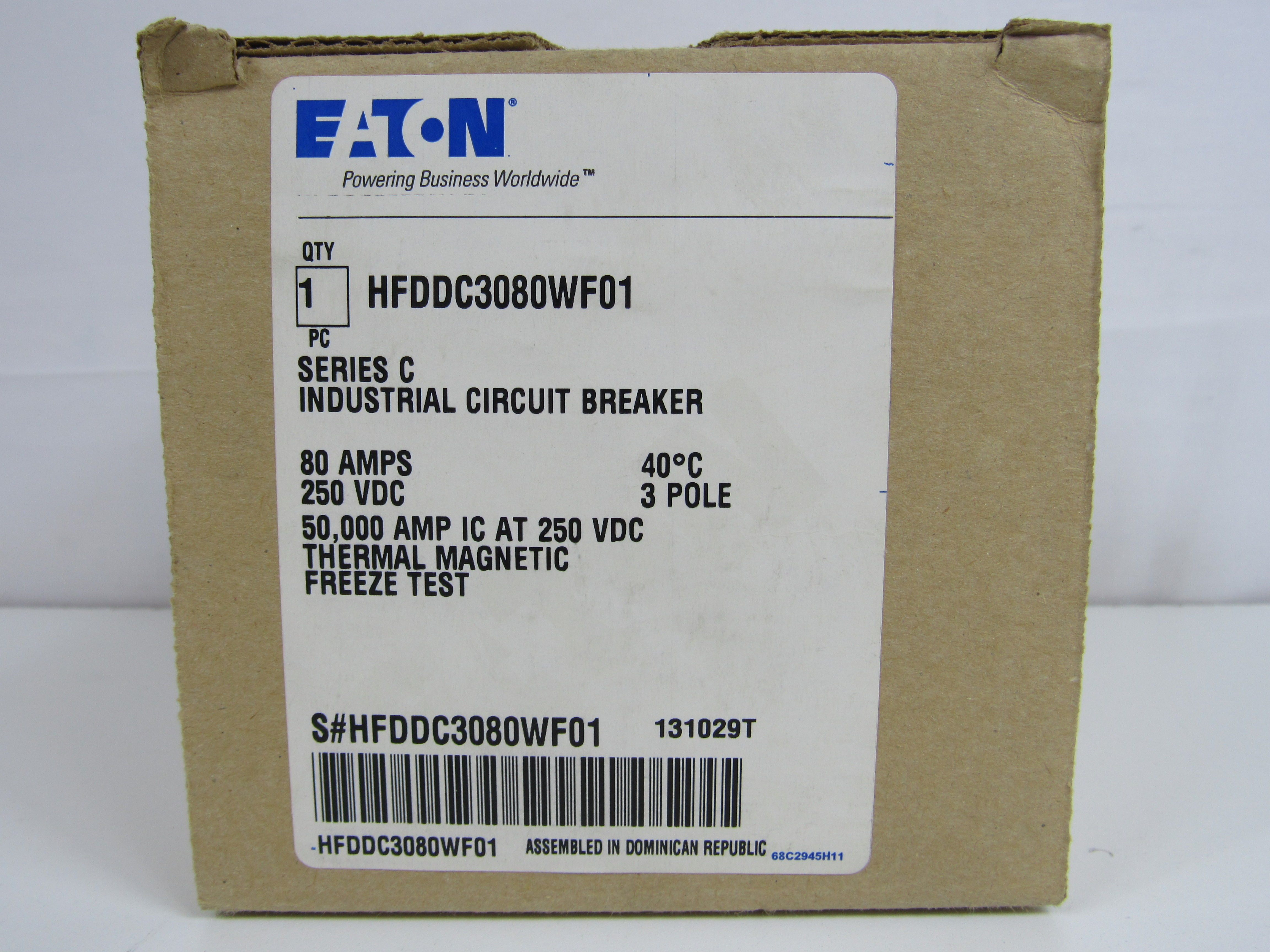 Eaton HFDDC3080WF01 Molded Case Breakers MCCBs