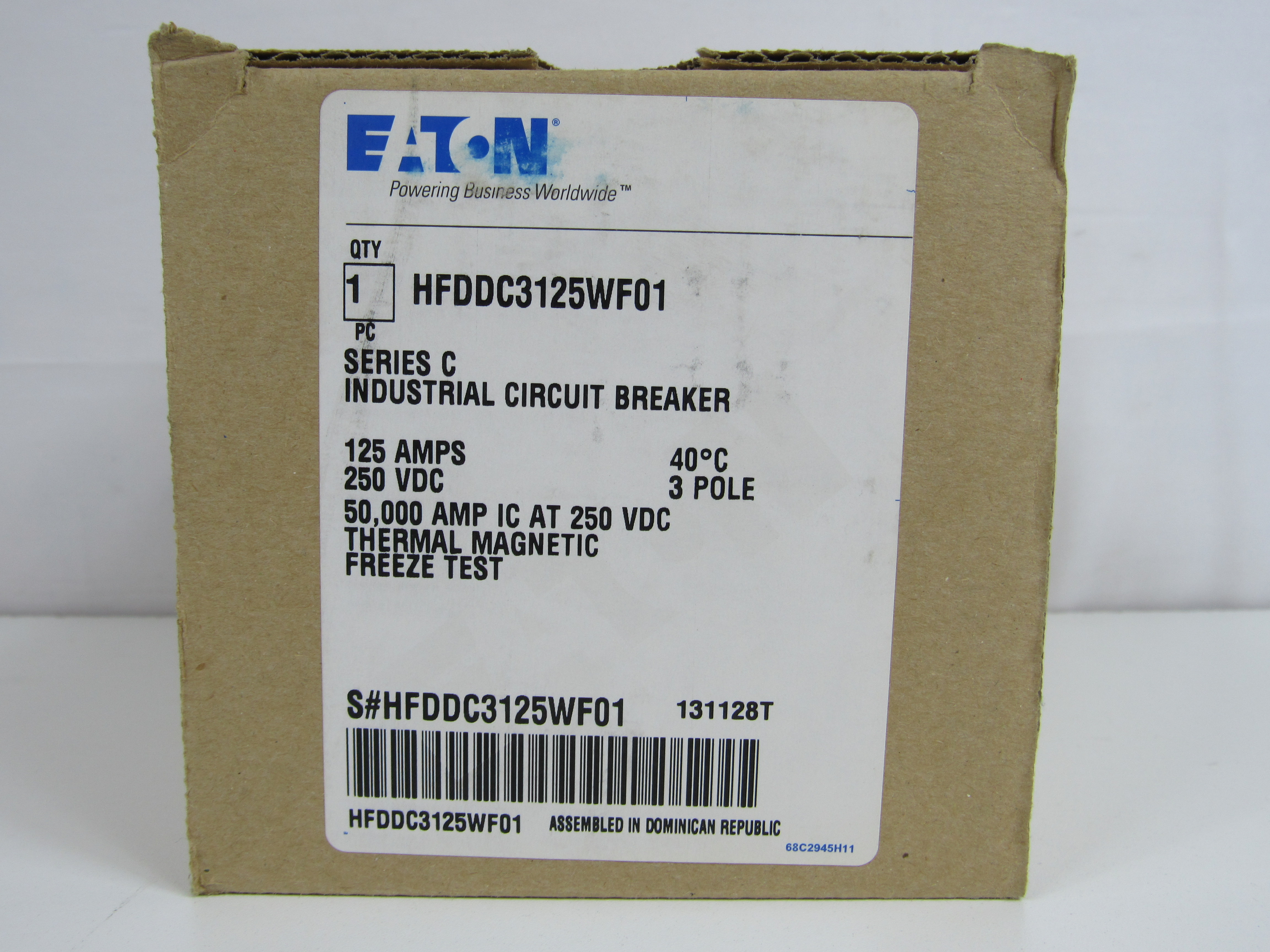 Eaton HFDDC3125WF01 Molded Case Breakers MCCBs