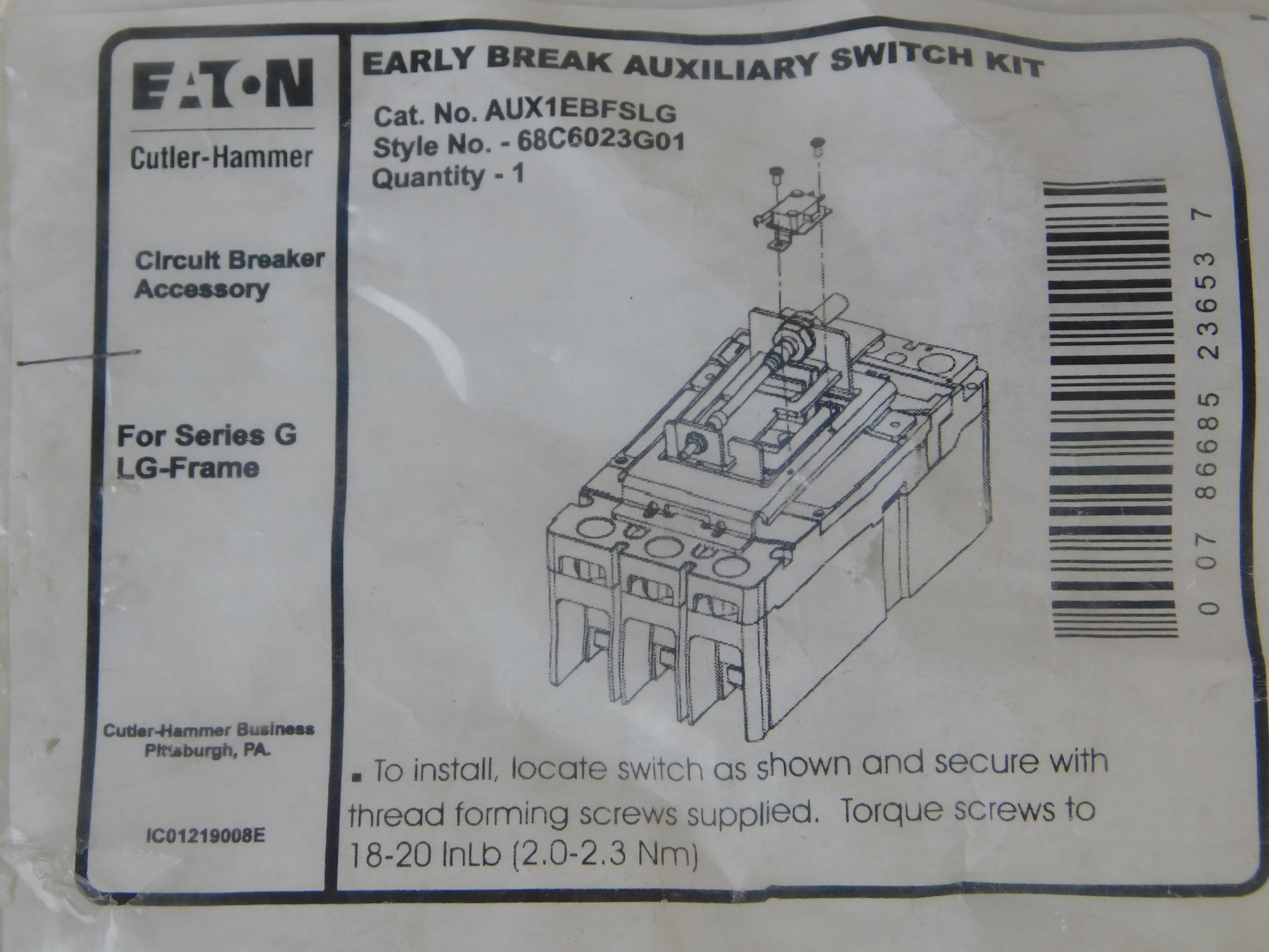 Eaton AUX1EBFSLG Circuit Breaker Accessories