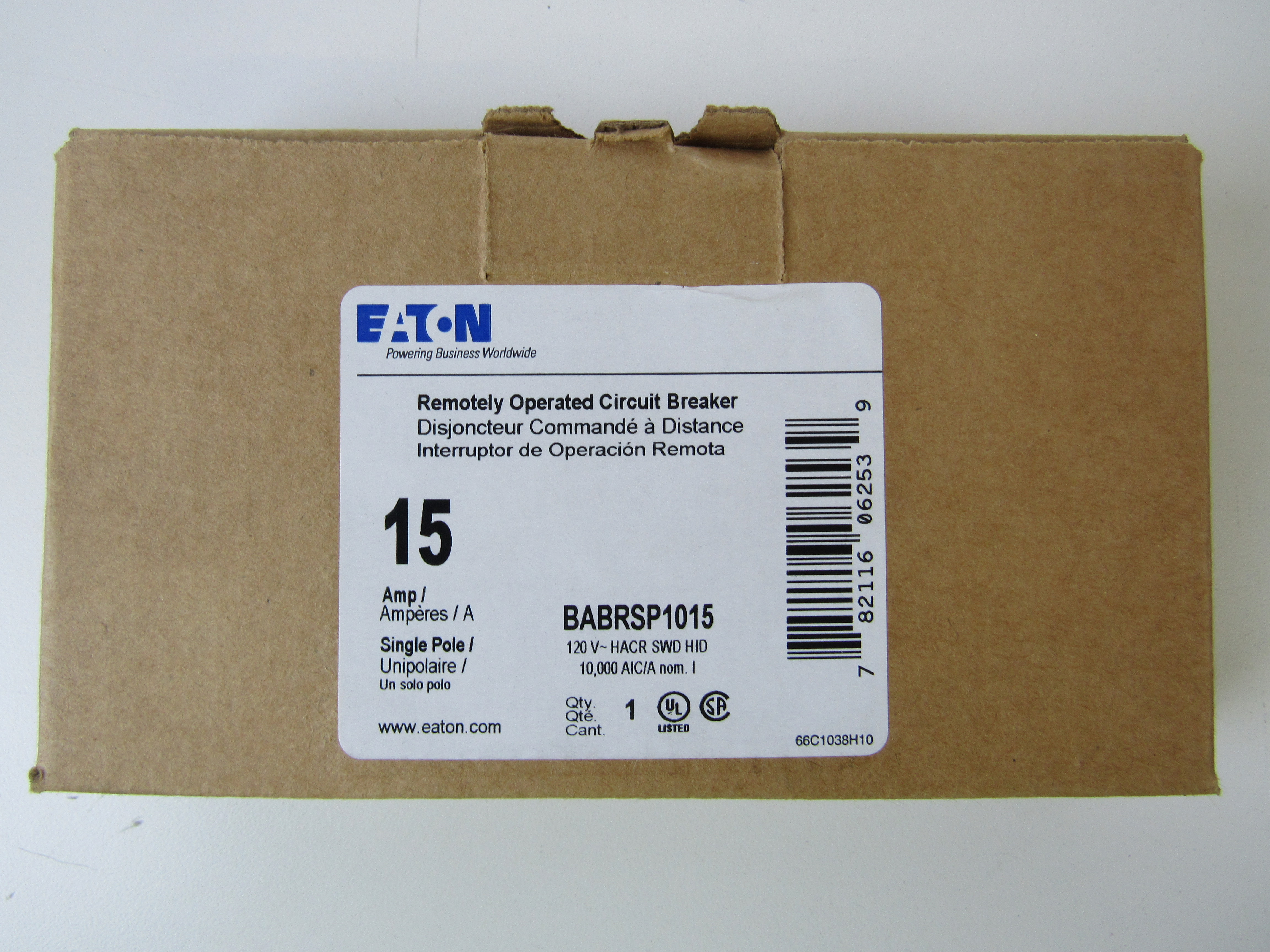 Eaton BABRSP1015 Miniature Circuit Breakers MCBs