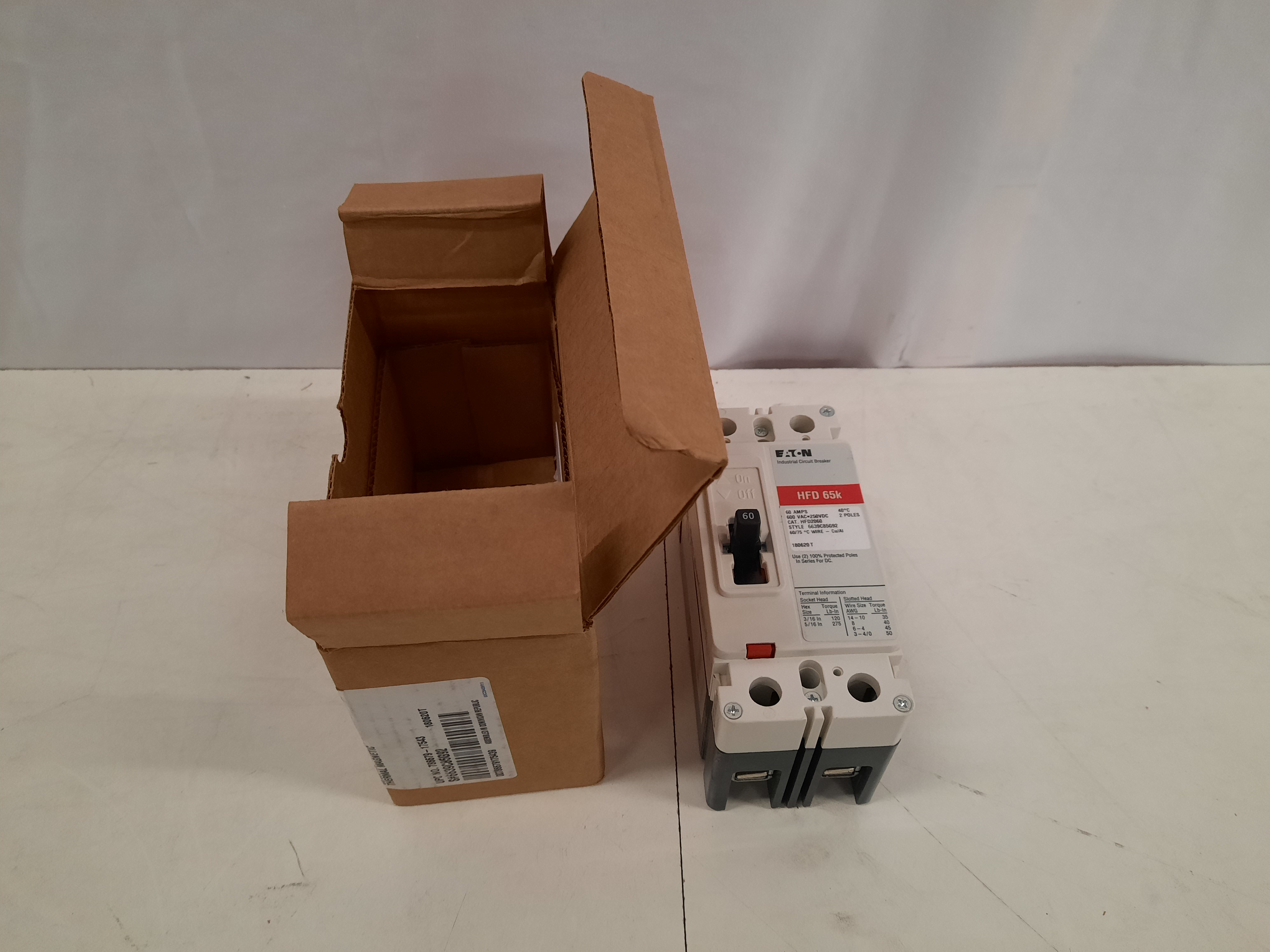 Eaton HFD2060 Non-Interchangeable Trip Circuit Breaker