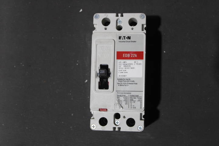 Eaton EDB2225 Molded Case Breakers (MCCBs) (Damaged, For Parts or Repair) Eaton EDB2225 Molded Case Breakers (MCCBs) (Damaged, For Parts or Repair)