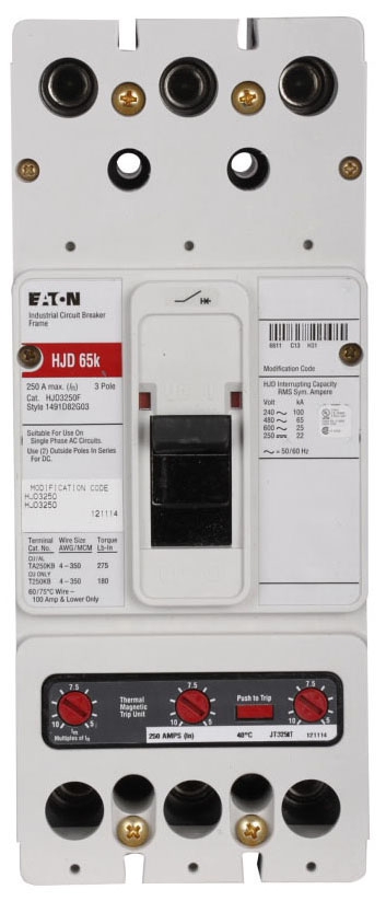 Eaton HJD3175 Interchangeable Trip Circuit Breaker (Repackaged)