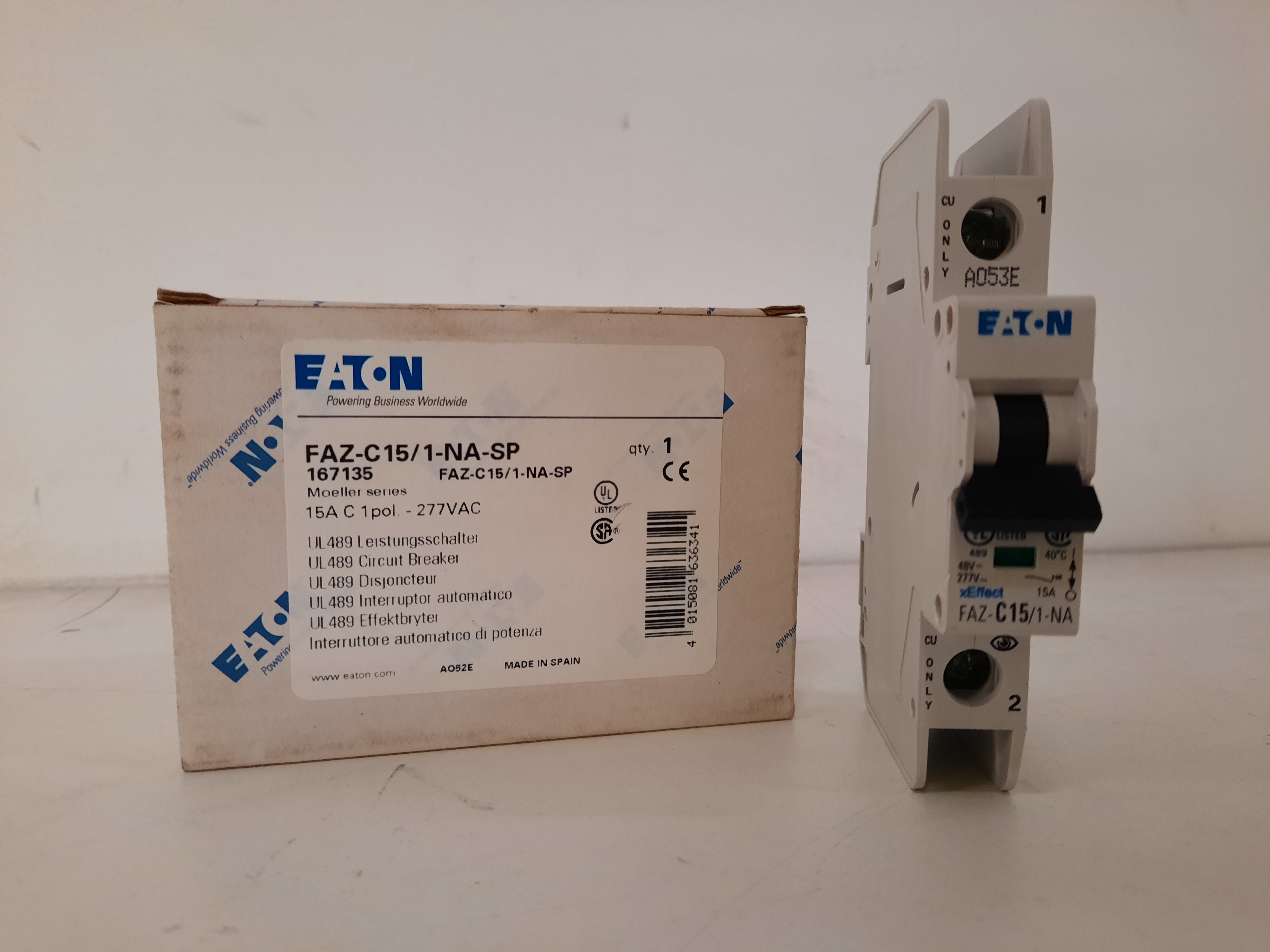 Eaton FAZ-C15/1-NA-SP Supplementary Protector