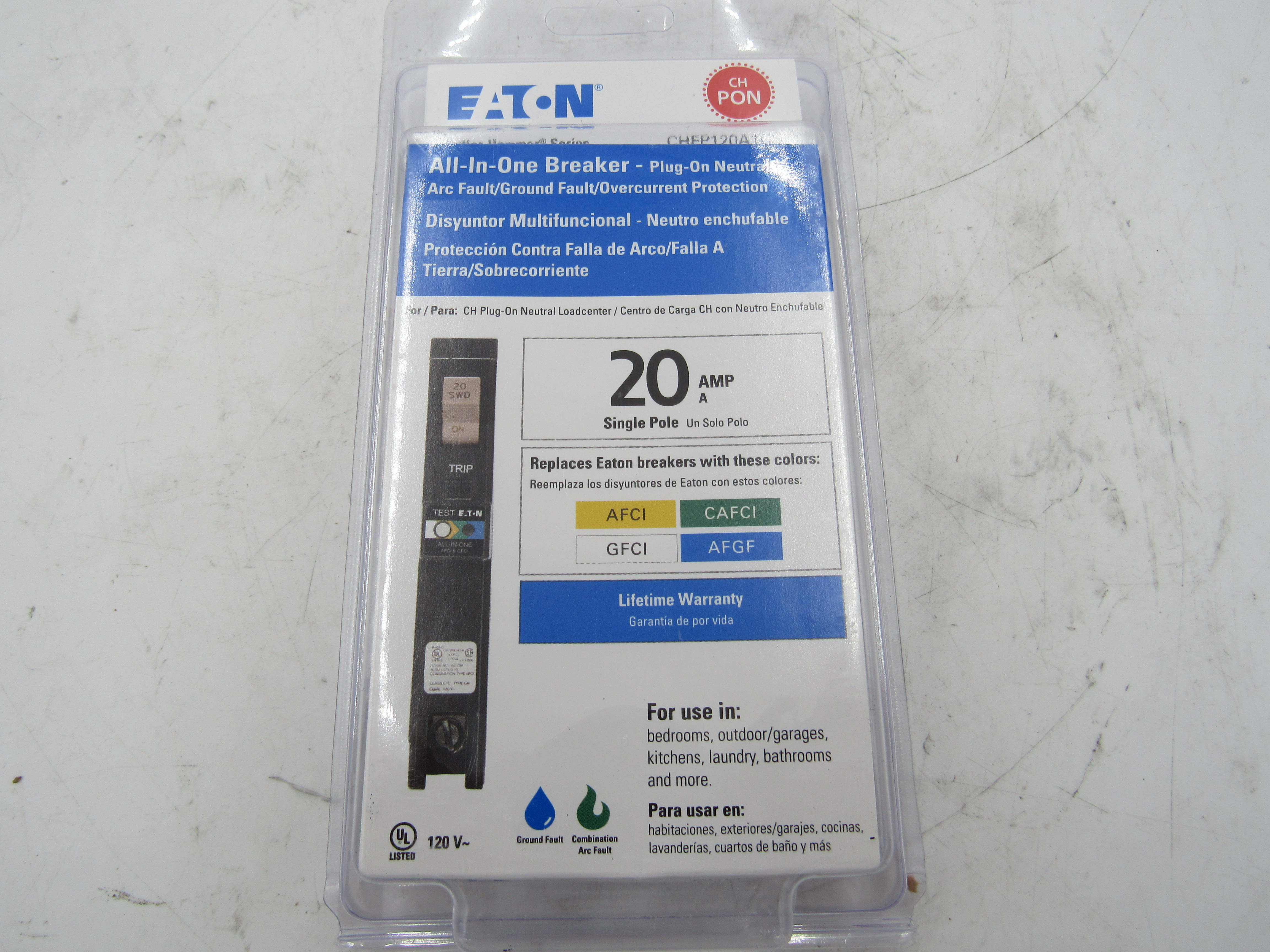 Eaton CHFP120A1CS Arc/Ground Fault Circuit Breaker