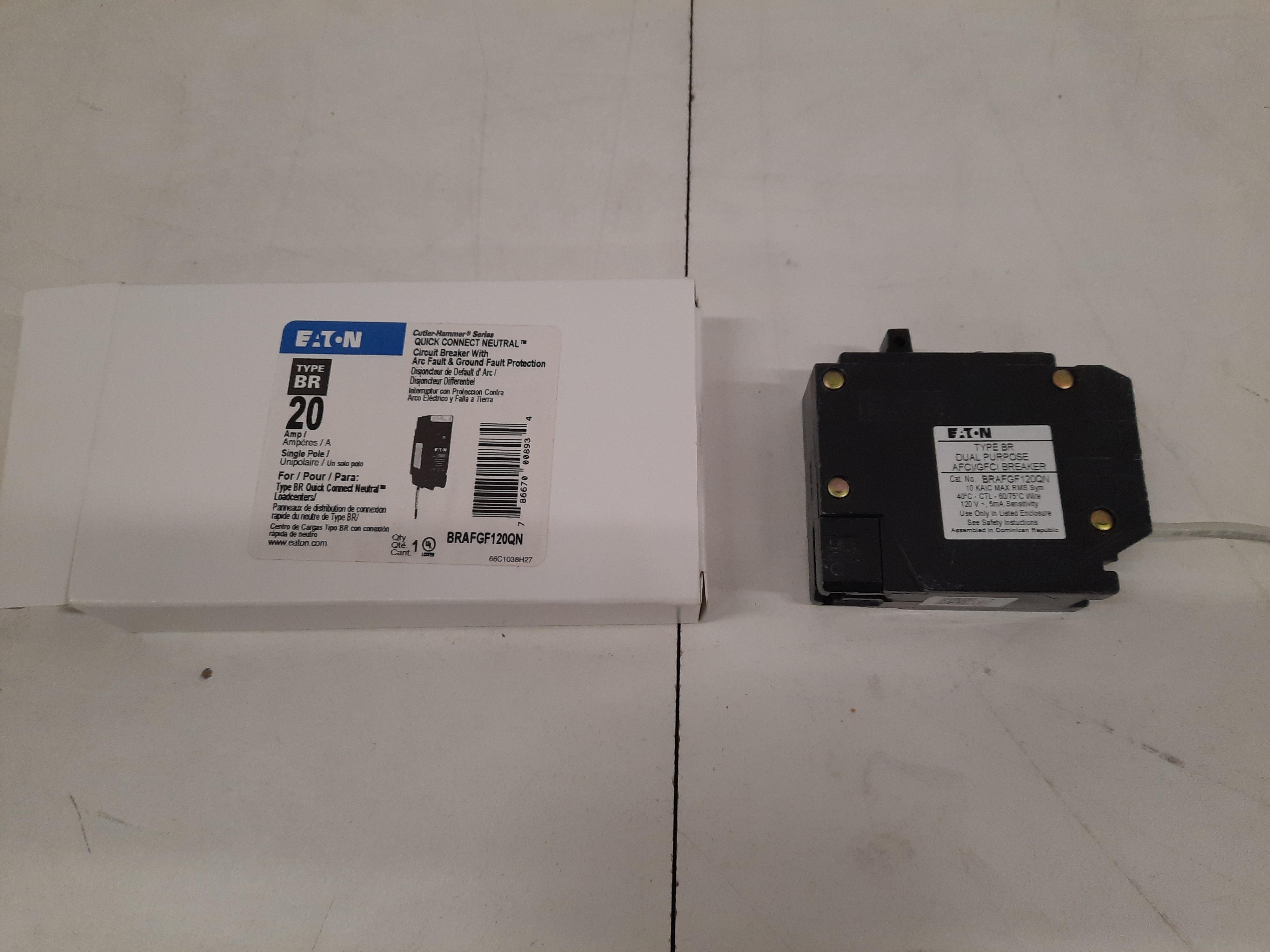 Eaton BRAFGF120QN Arc/Ground Fault Circuit Breaker
