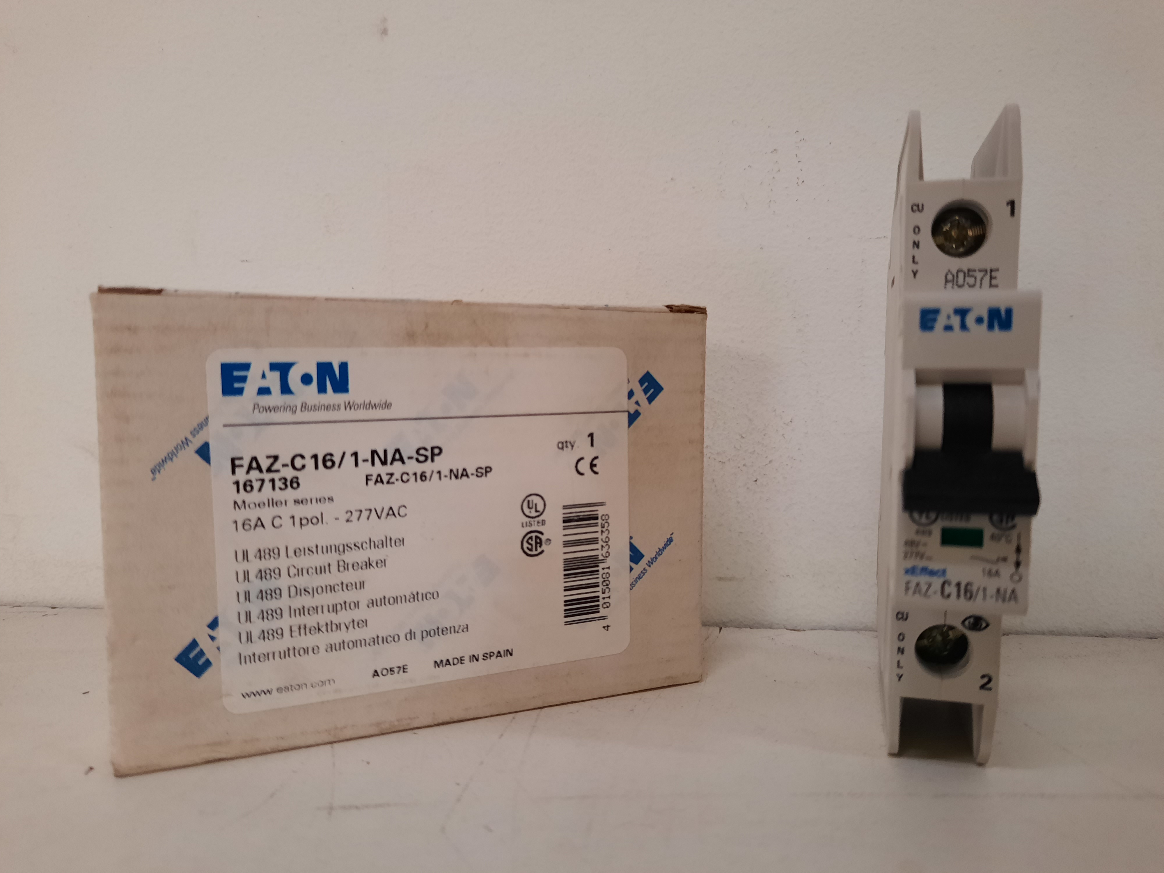 Eaton FAZ-C16/1-NA-SP Miniature Circuit Breaker