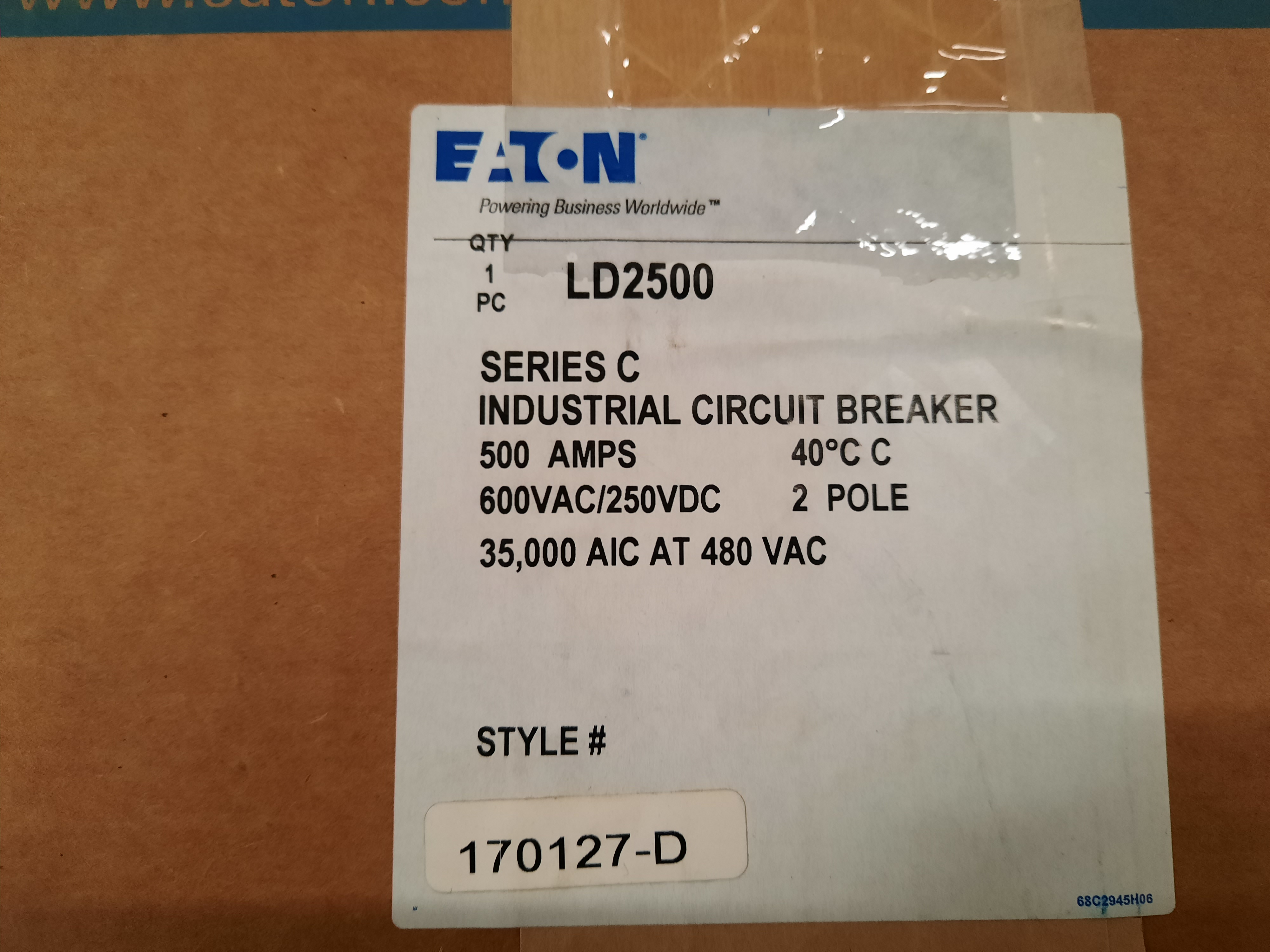 Eaton LD2500 Molded Case Breakers MCCBs