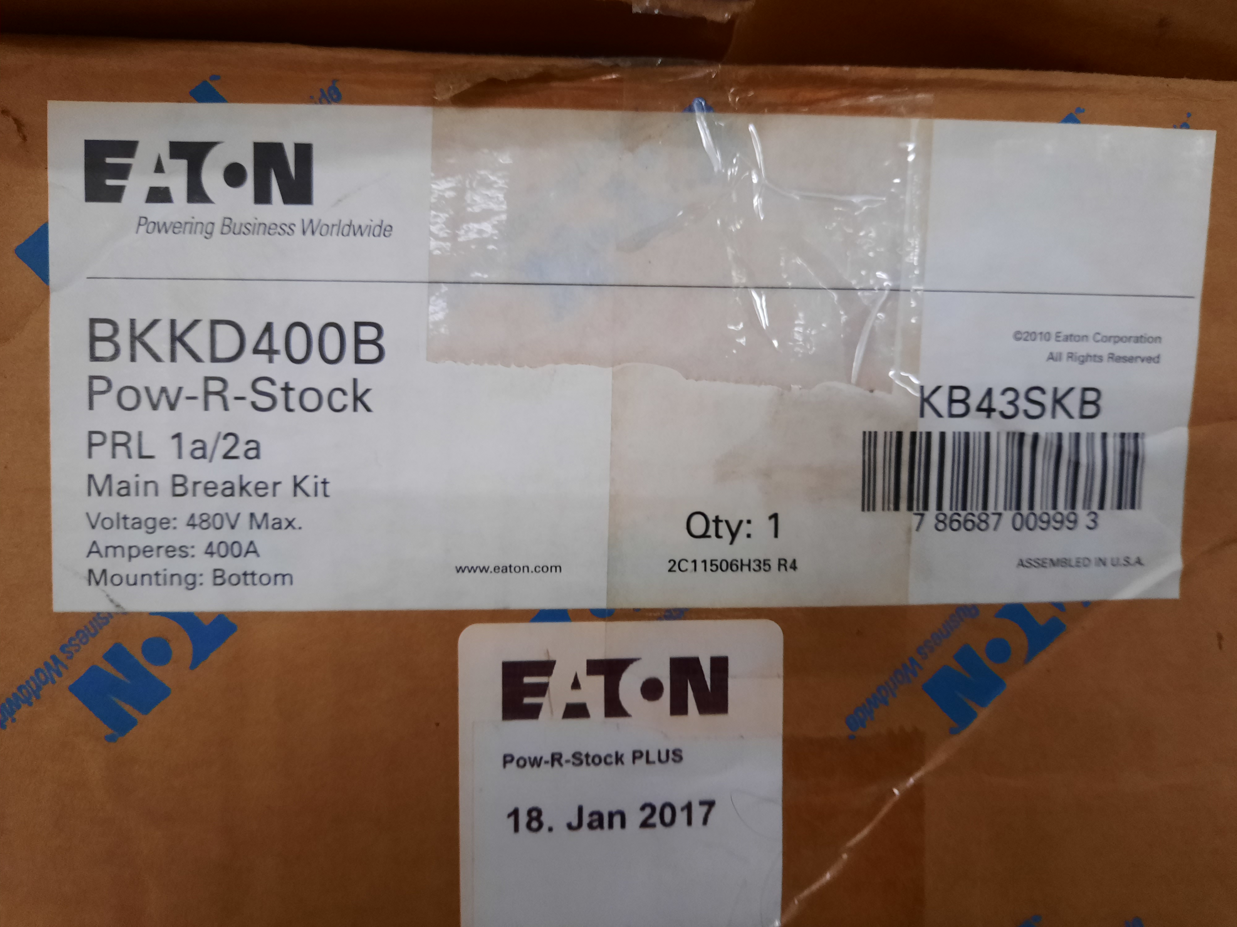 Eaton BKKD400 Main Circuit Breaker Kit