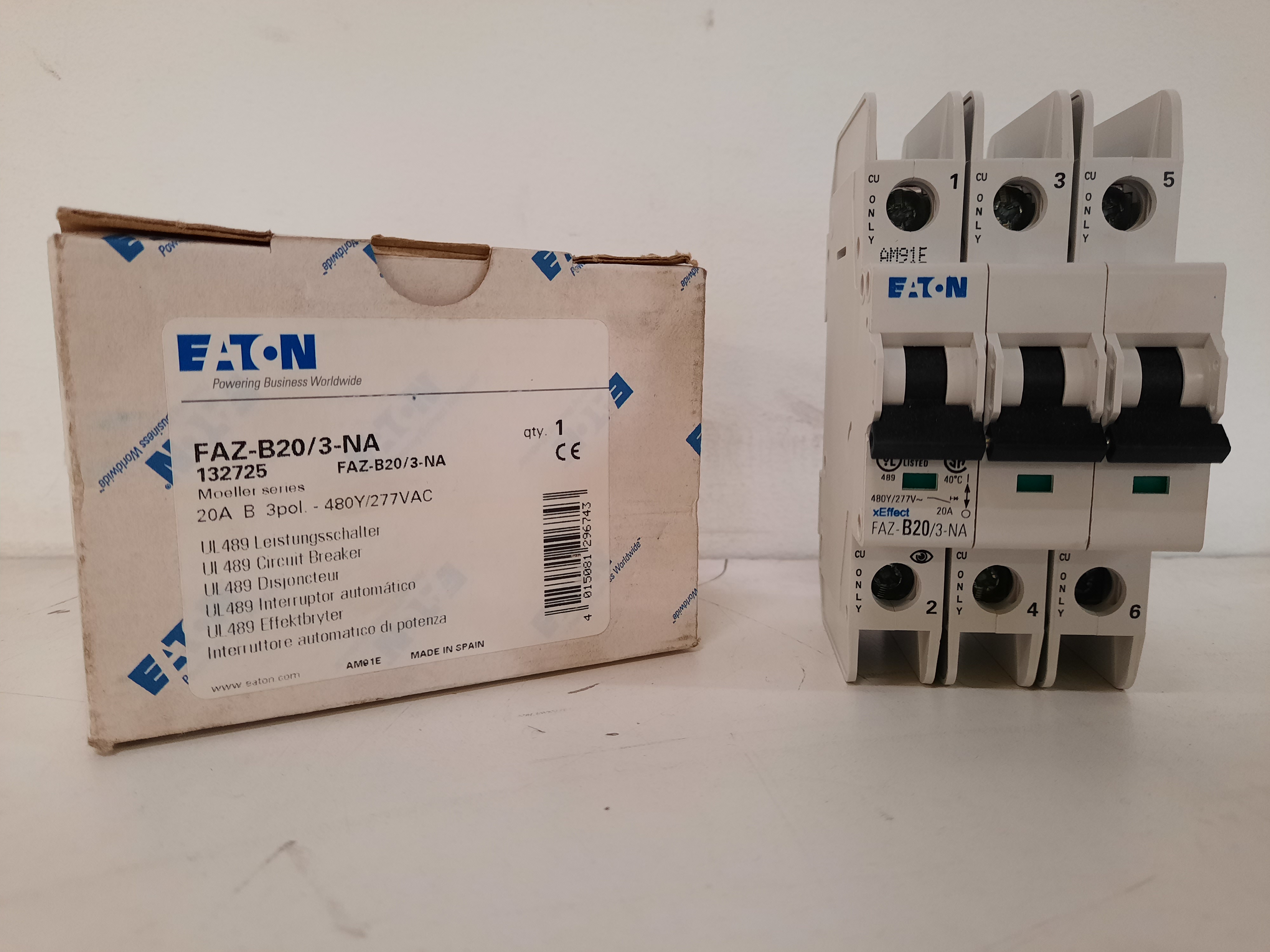Eaton FAZ-B20/3-NA Miniature Circuit Breaker