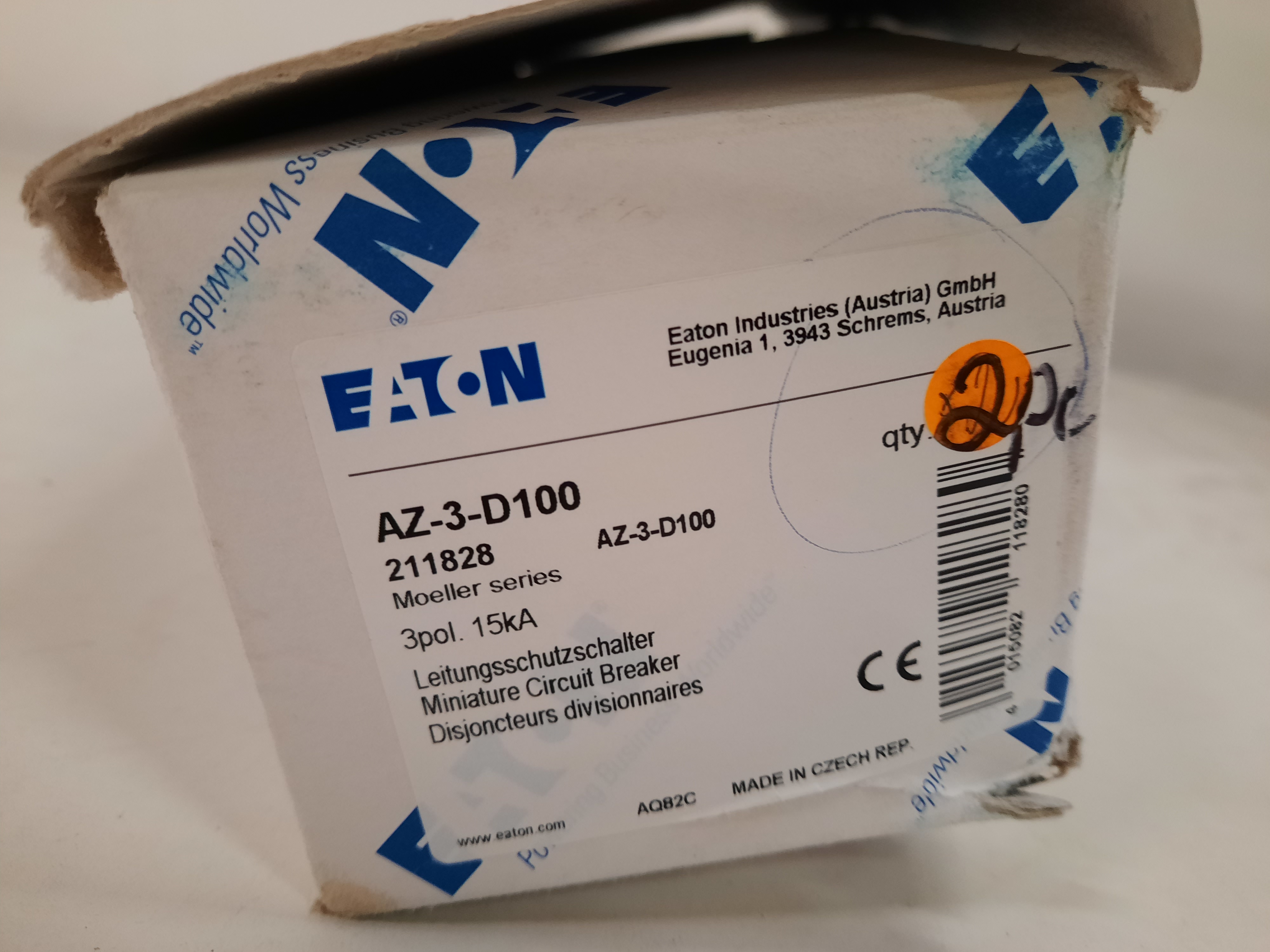 Eaton AZ-3-D100 Miniature Circuit Breaker