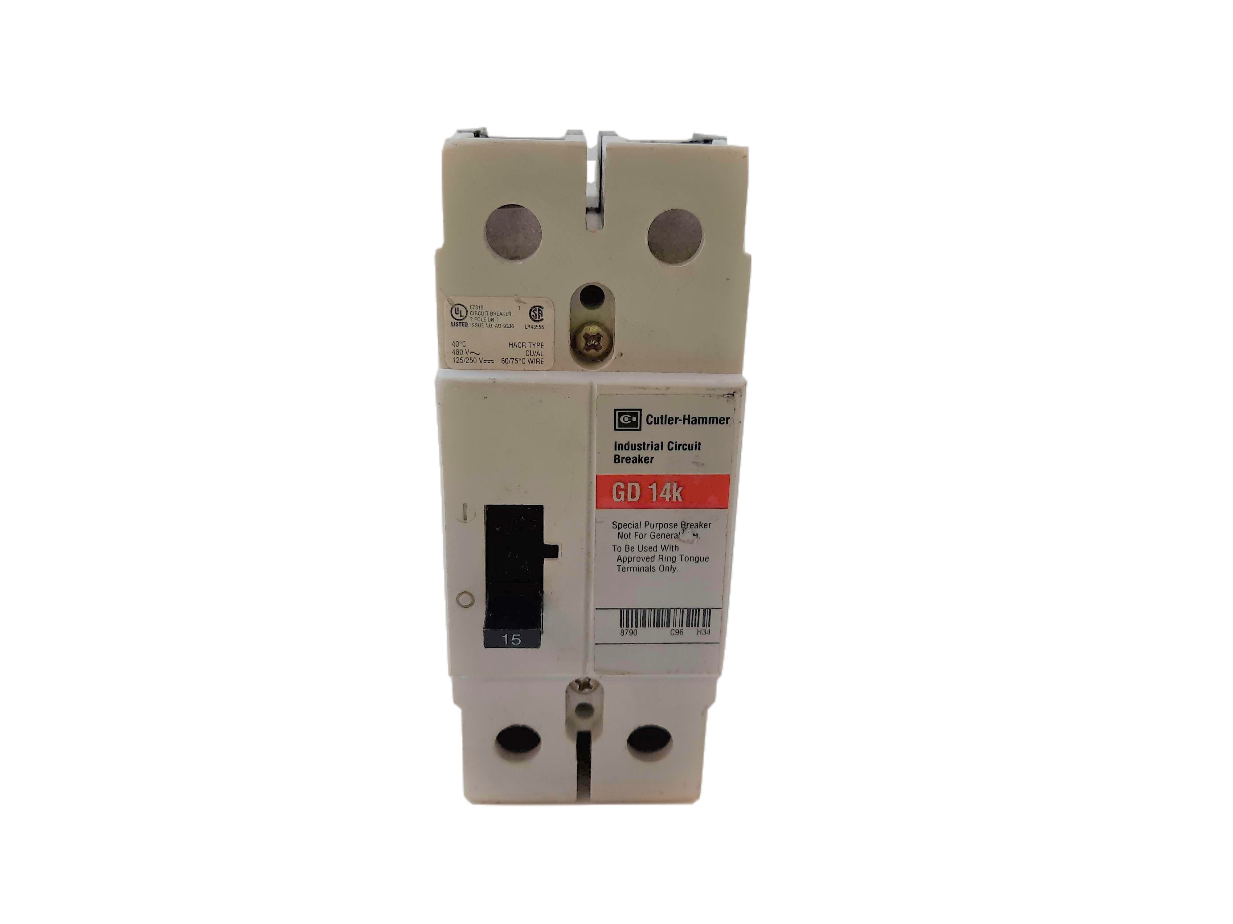 Eaton GD2015 Molded Case Circuit Breaker (Repackaged)