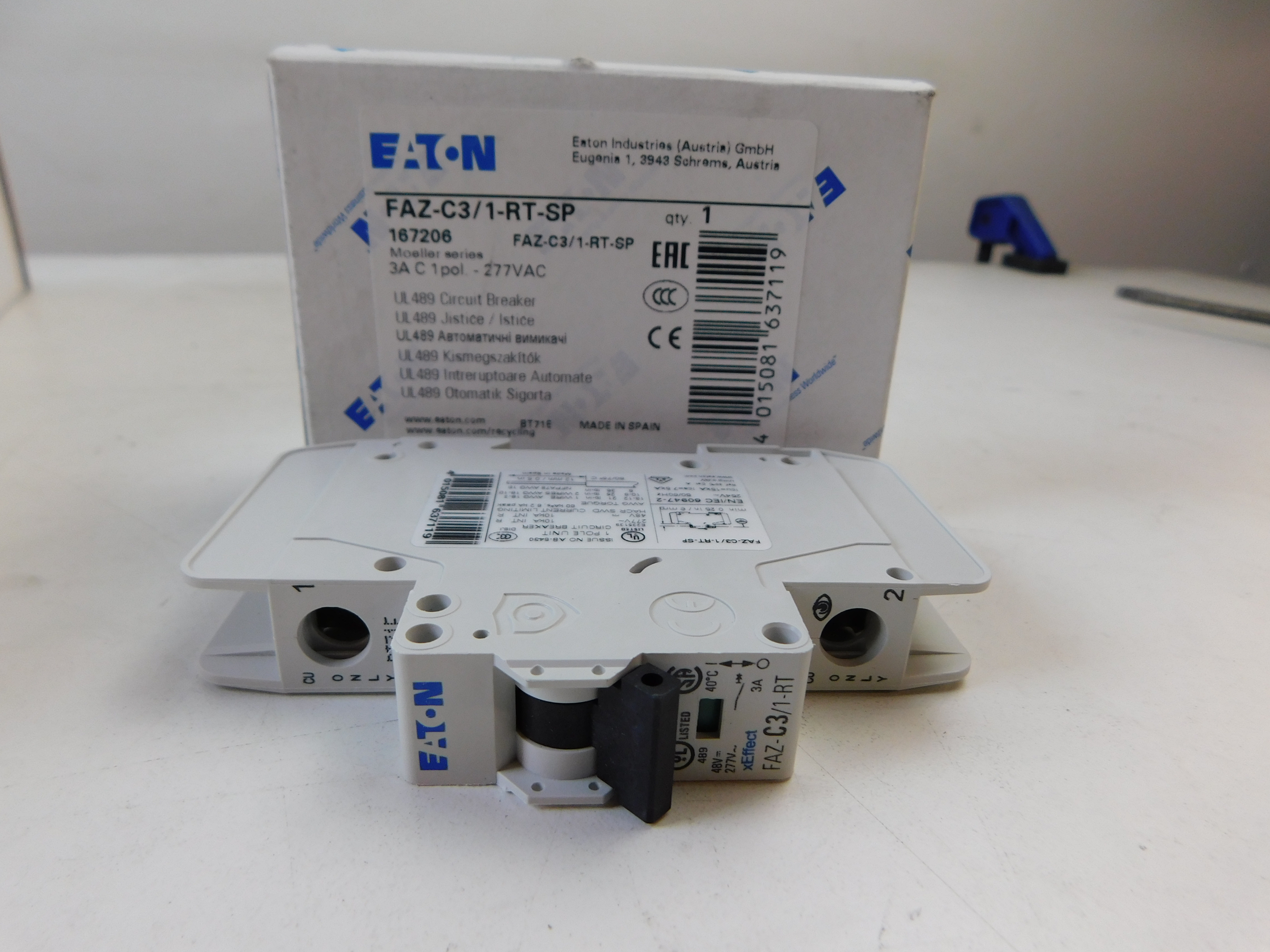Eaton FAZ-C3/1-RT-SP Miniature Circuit Breaker