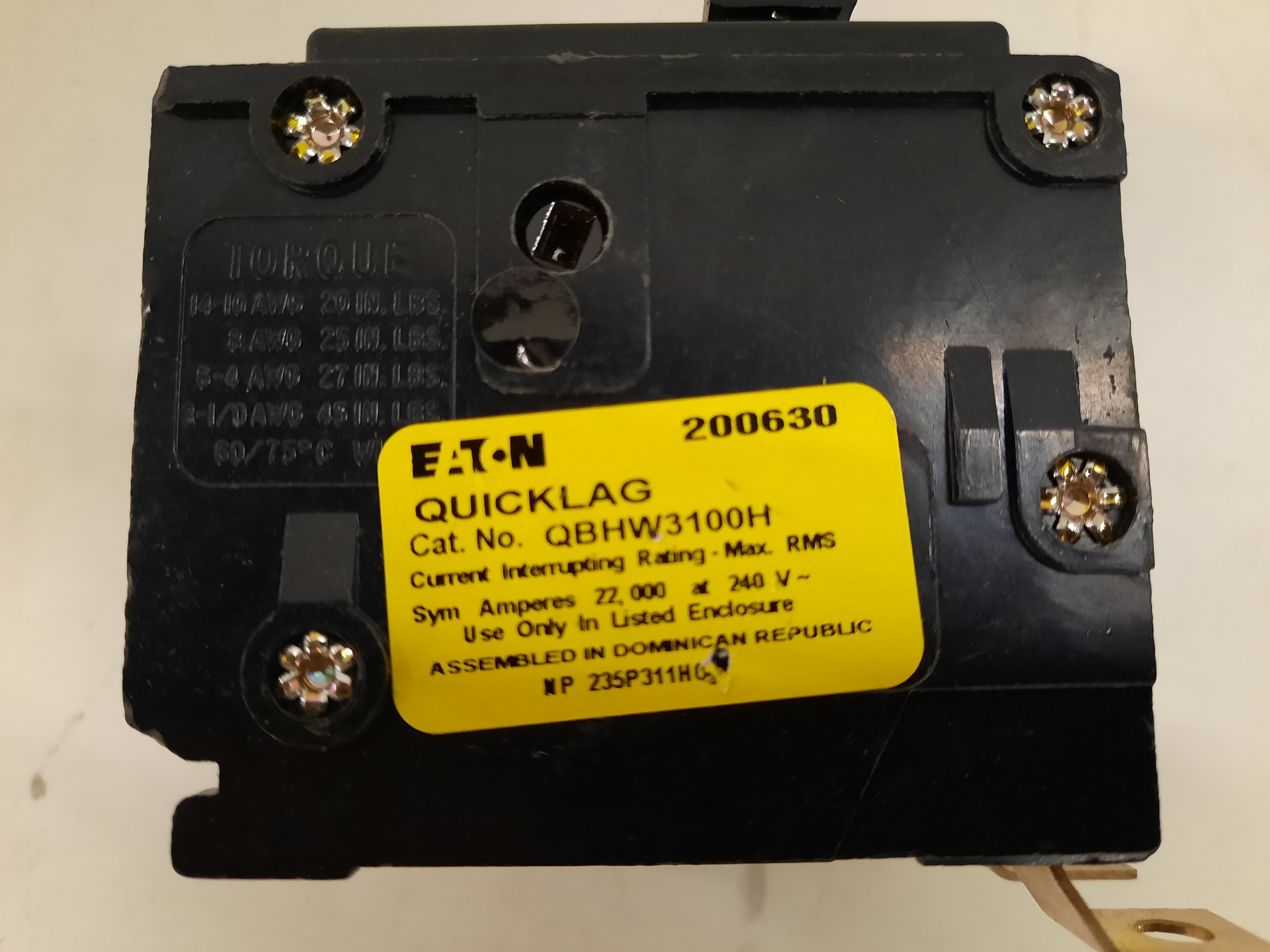 Eaton QBHW3100H Circuit Breaker