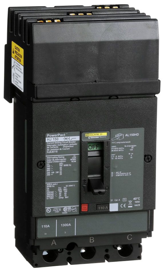 Square D HJA36110 Panelboard Molded Case Circuit Breaker (Repackaged)