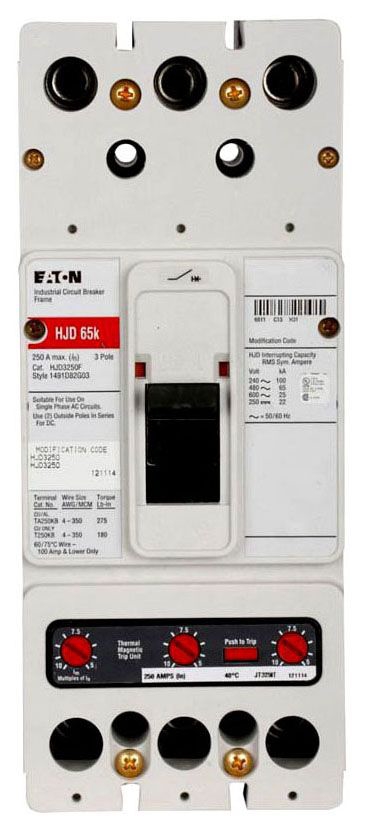 Eaton JD3225 Interchangeable Trip Circuit Breaker