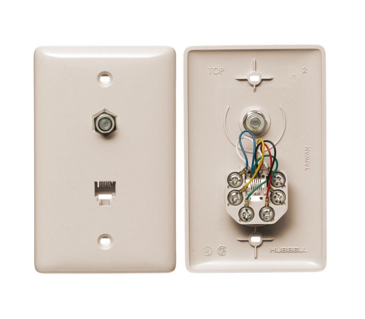 Hubbell Wiring Device-Kellems NS748LA Data Communication Molded-In Plate