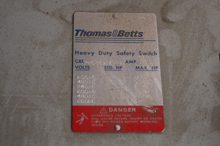 Thomas & Betts RHD362NF-TB Heavy Duty Safety Switches (Repackaged)